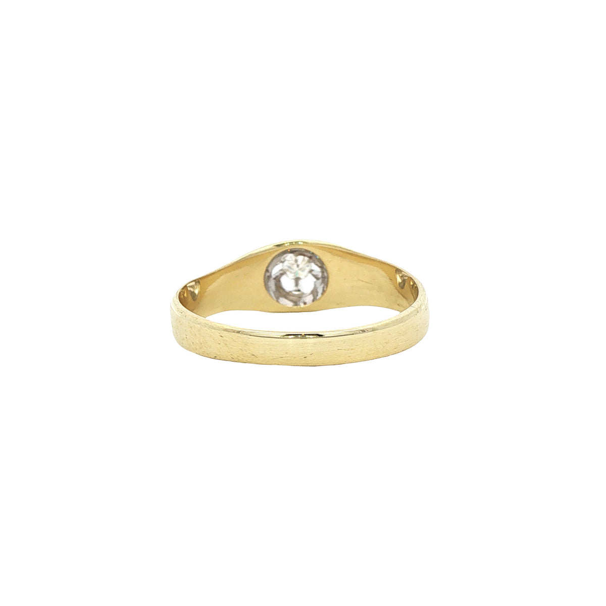 Gouden pinkring met diamant 14 karaat