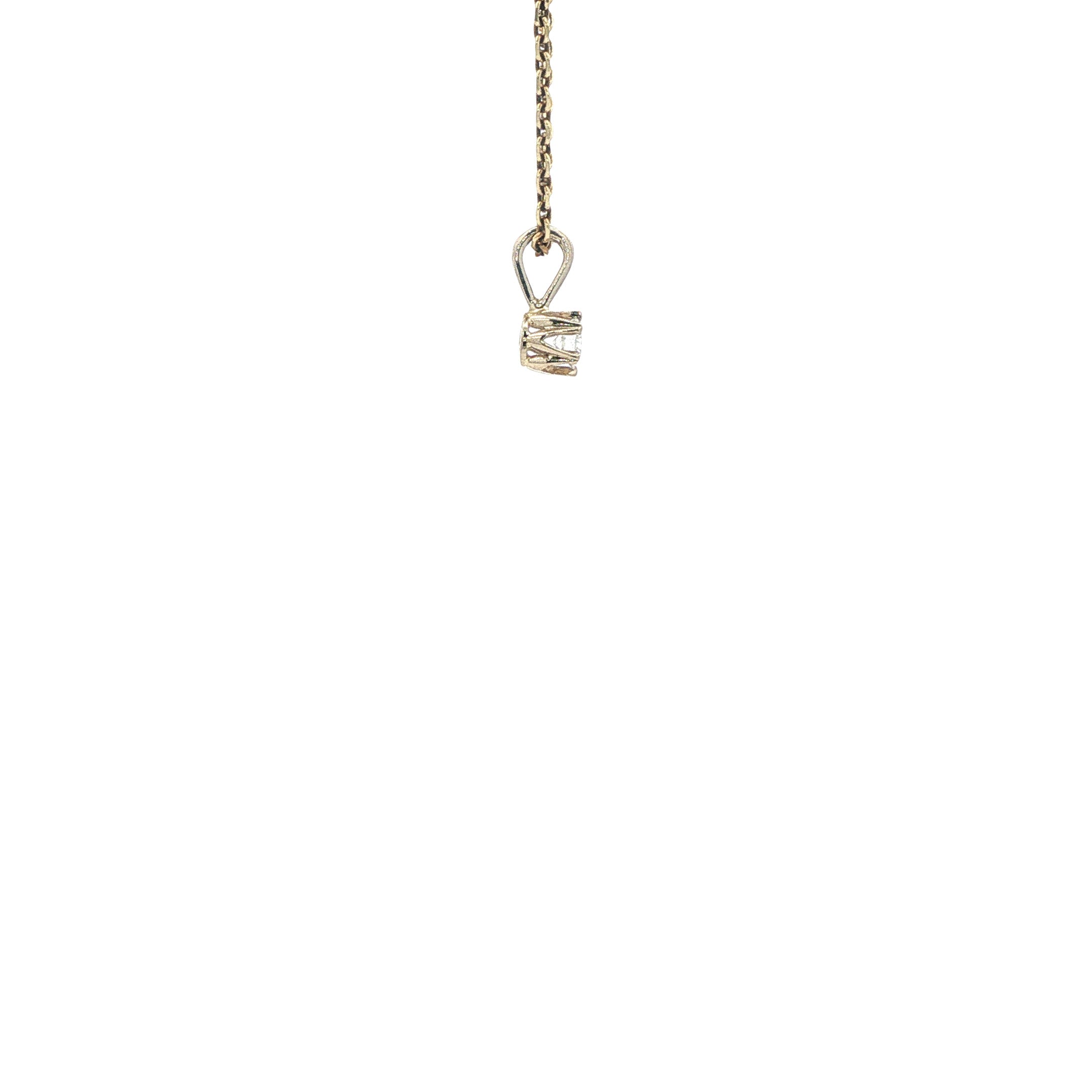 Witgouden solitair hanger diamant 14 karaat