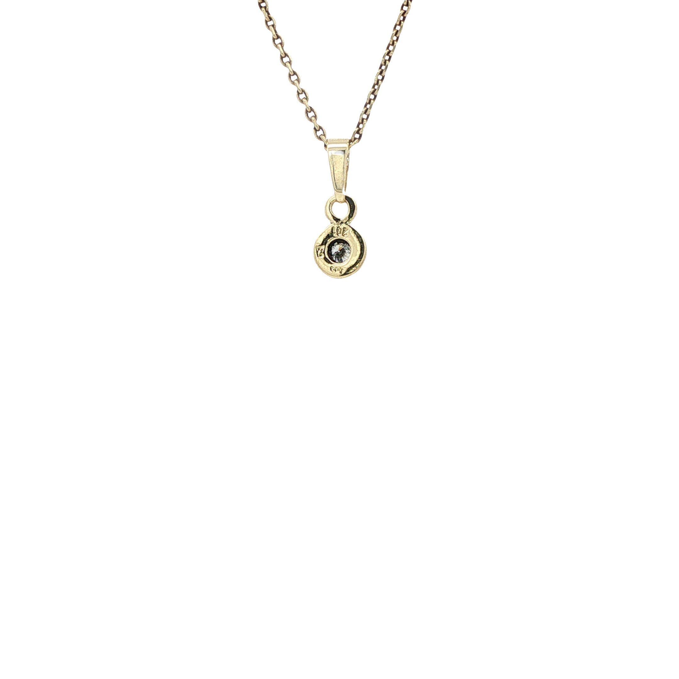 Gouden hanger met diamant 14 karaat