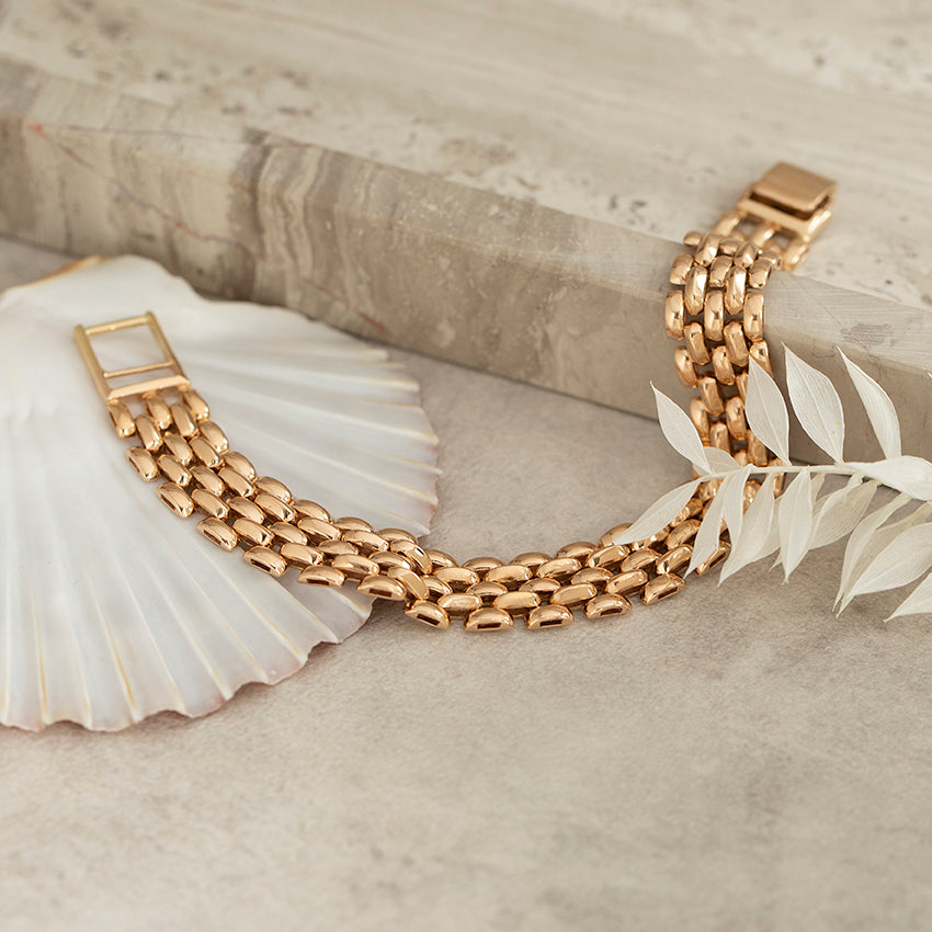 Rosegouden armband 14 karaat