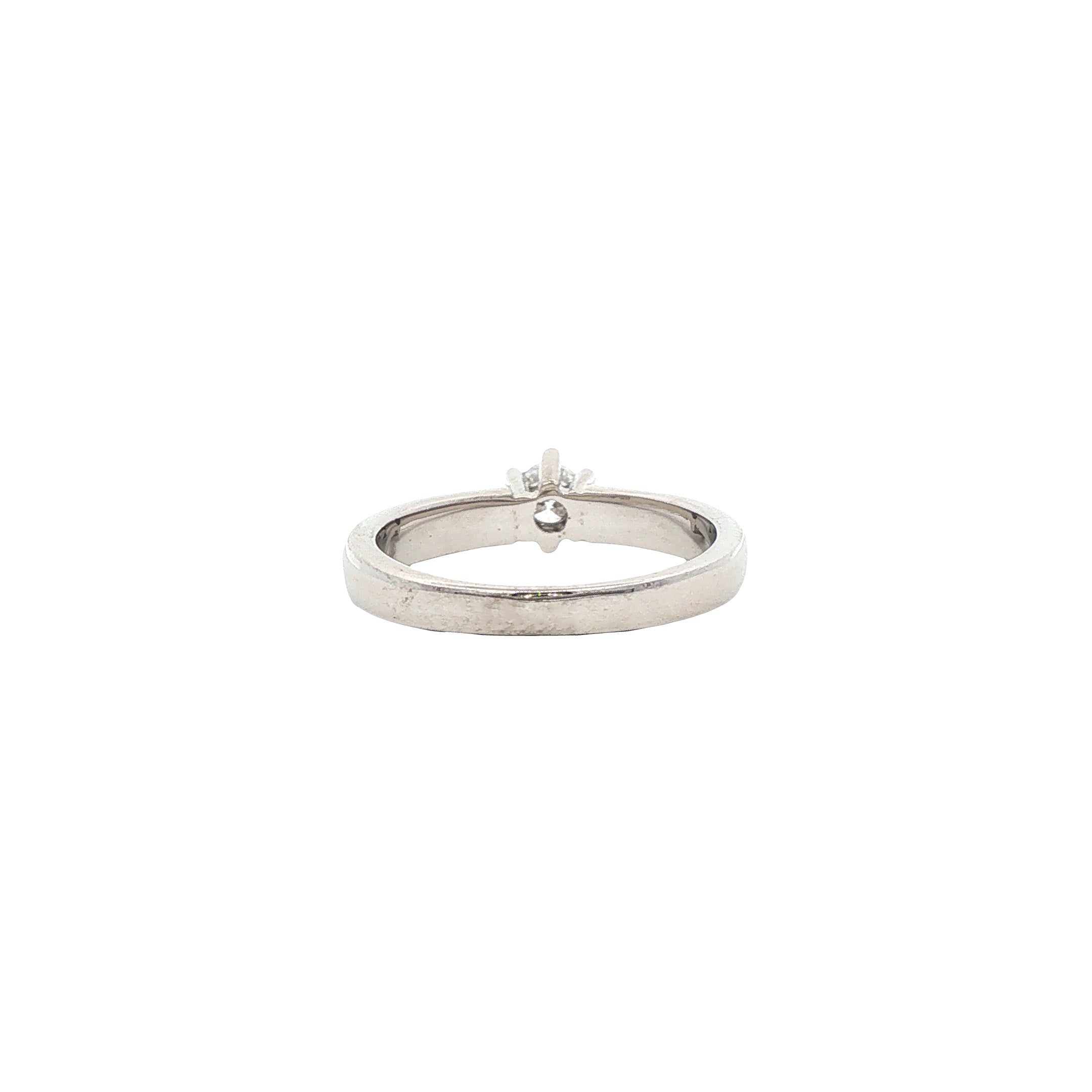 Witgouden solitair ring met diamant 14 karaat