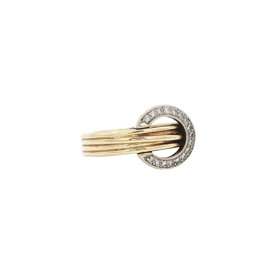 Gouden ring met diamant 14 karaat