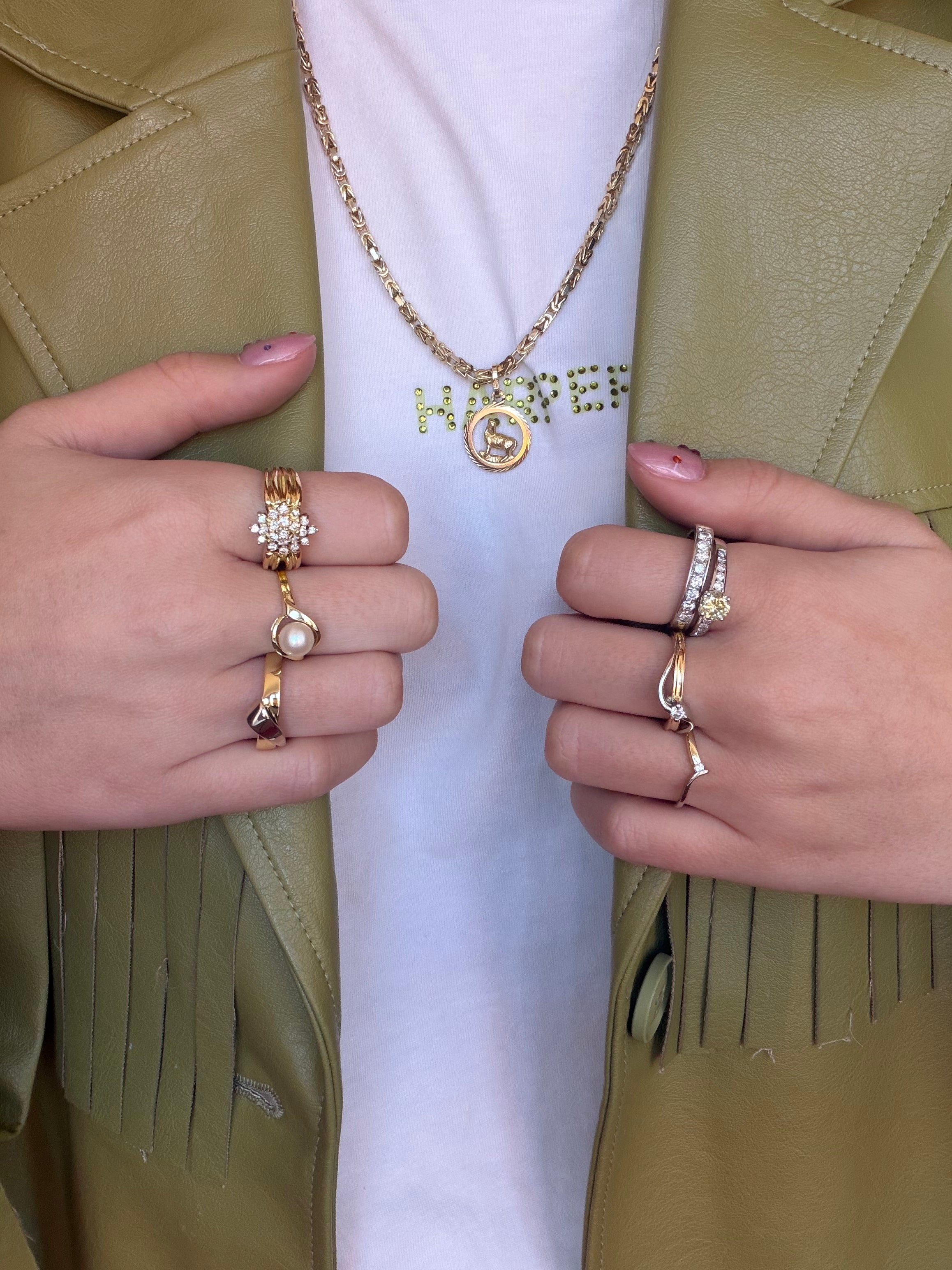 Witgouden ring met diamant 14 karaat