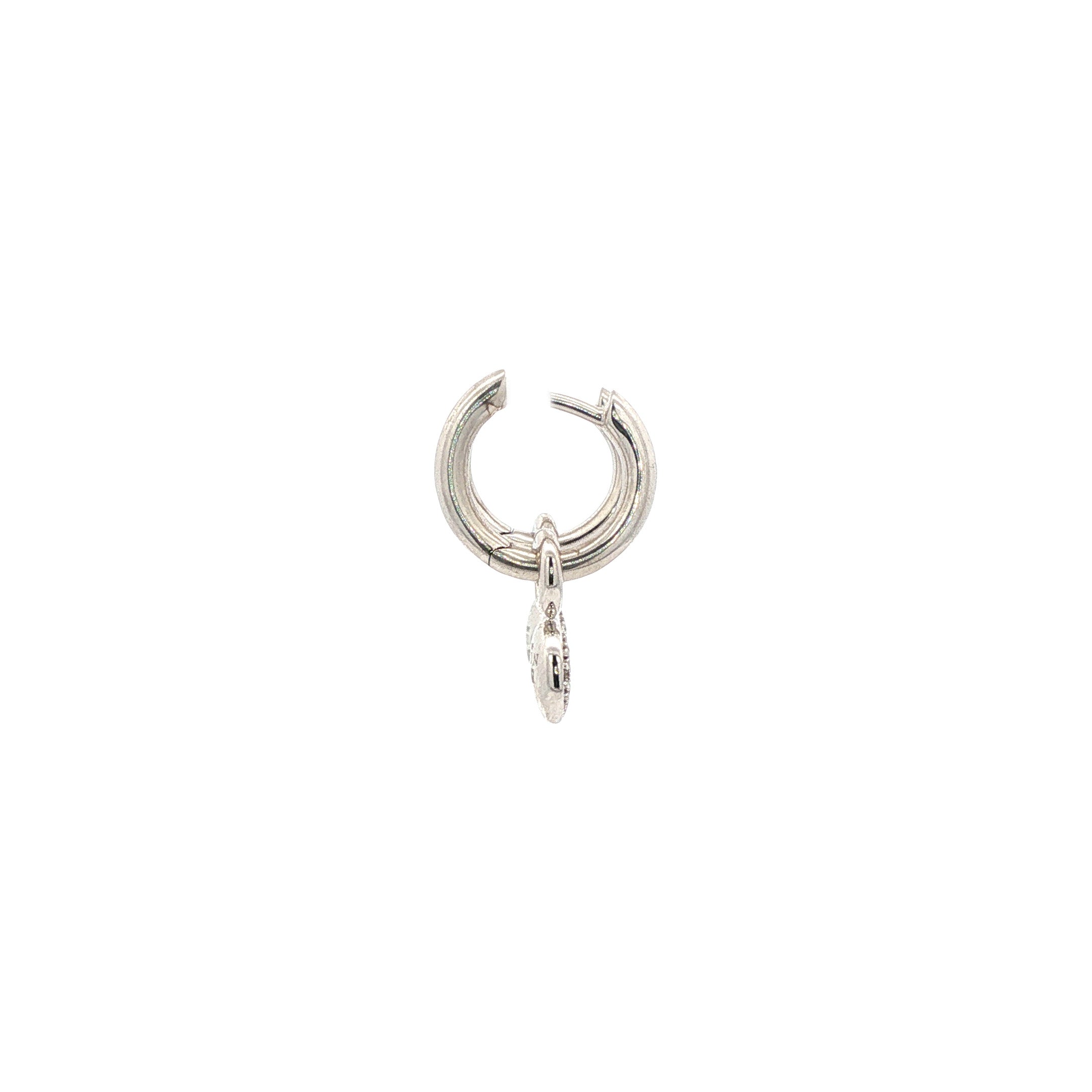 Witgouden Stardust oorsieraden van Bron Jewely 18 karaat