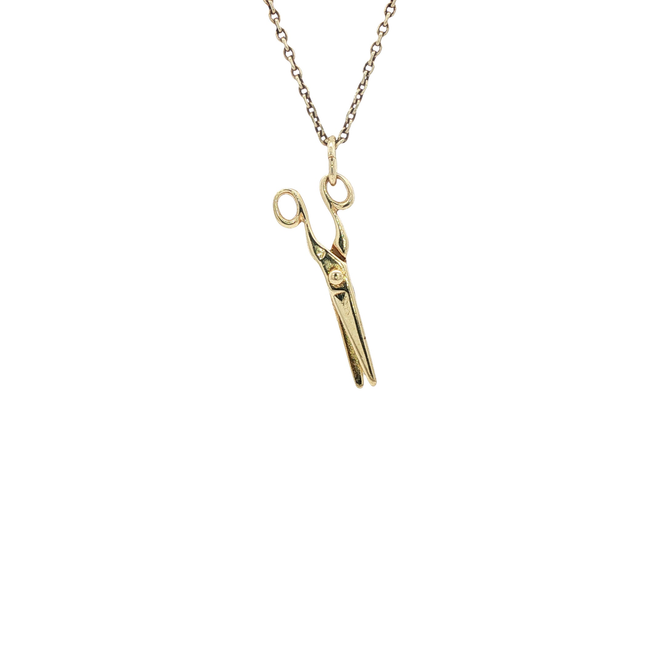 Gouden hanger schaar 14 karaat