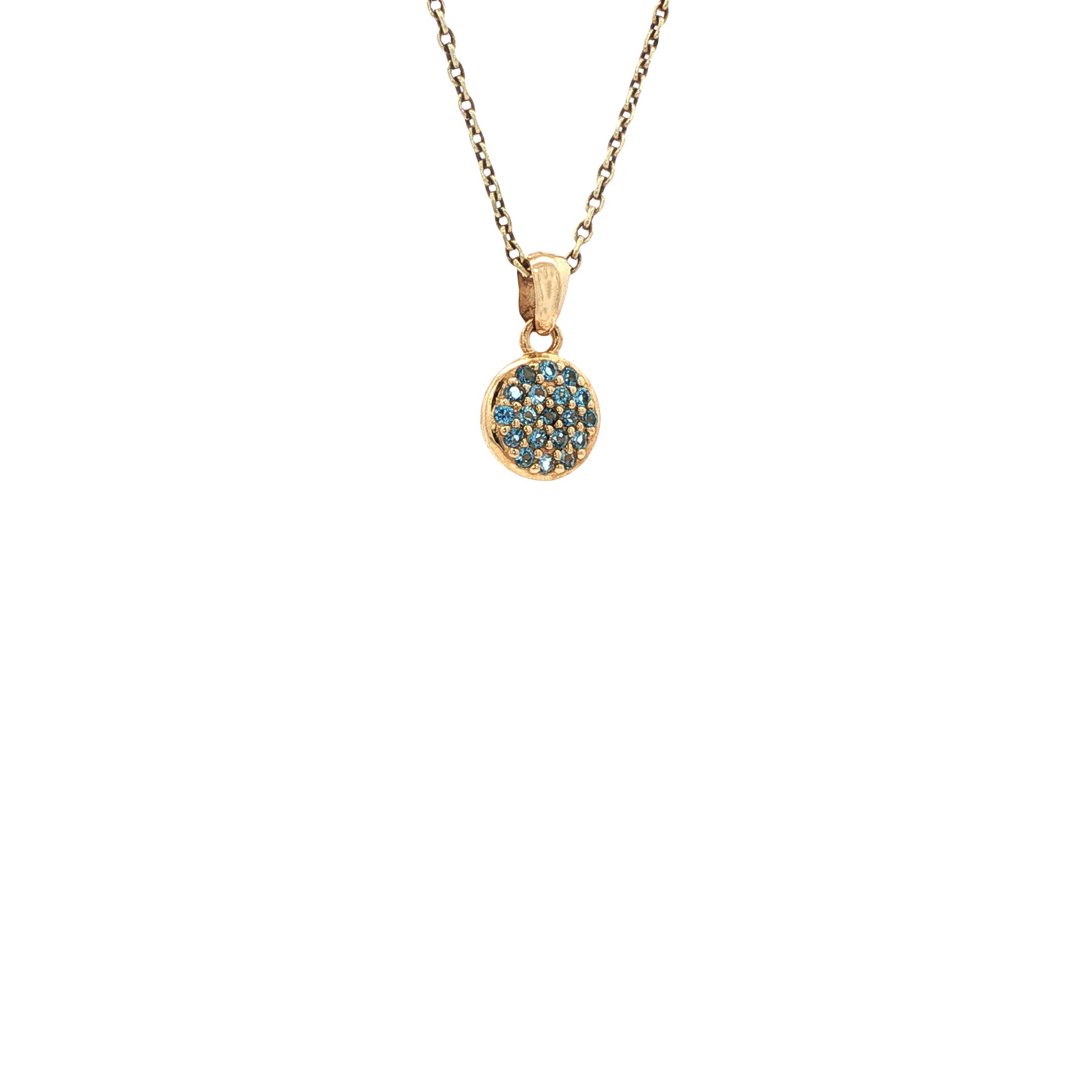 Gouden hanger met aquamarijn 14 karaat* nieuw