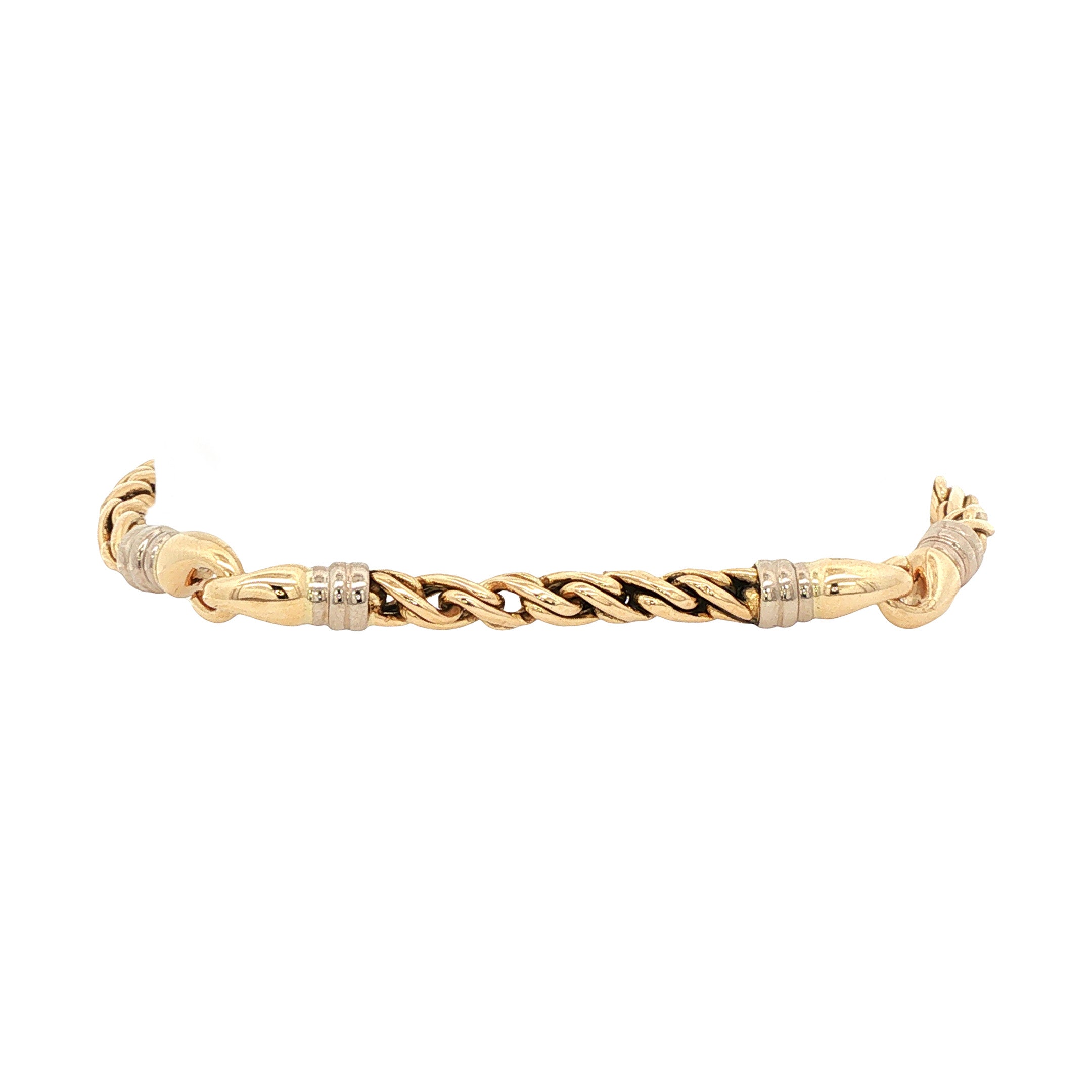 Gouden fantasie armband 19.5 cm 14 karaat
