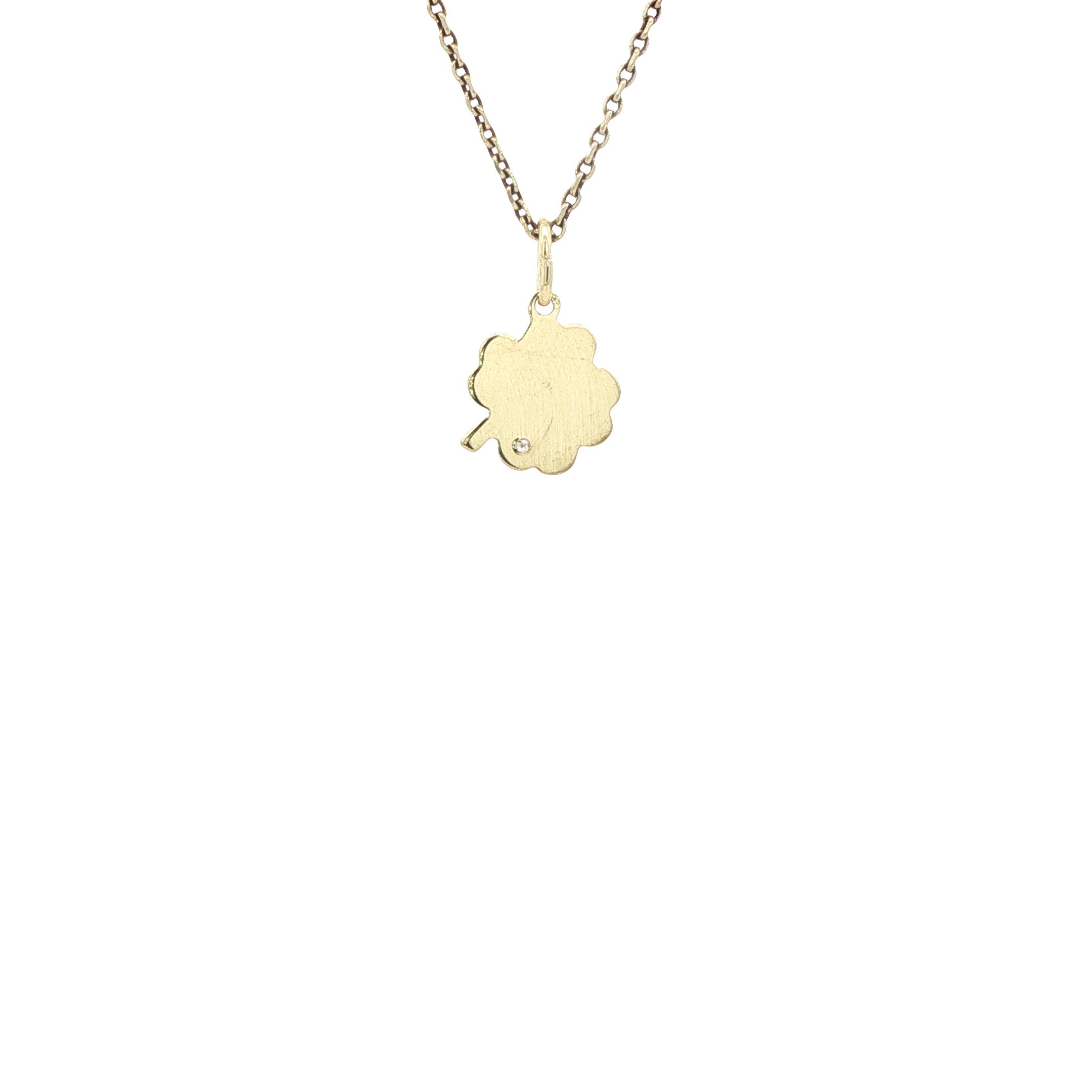 Gouden hanger klaver vier 14 karaat
