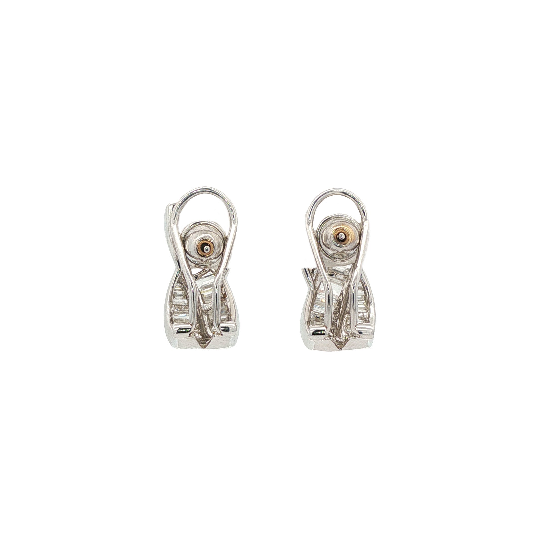 Witgouden oorsieraden met diamant 18 karaat