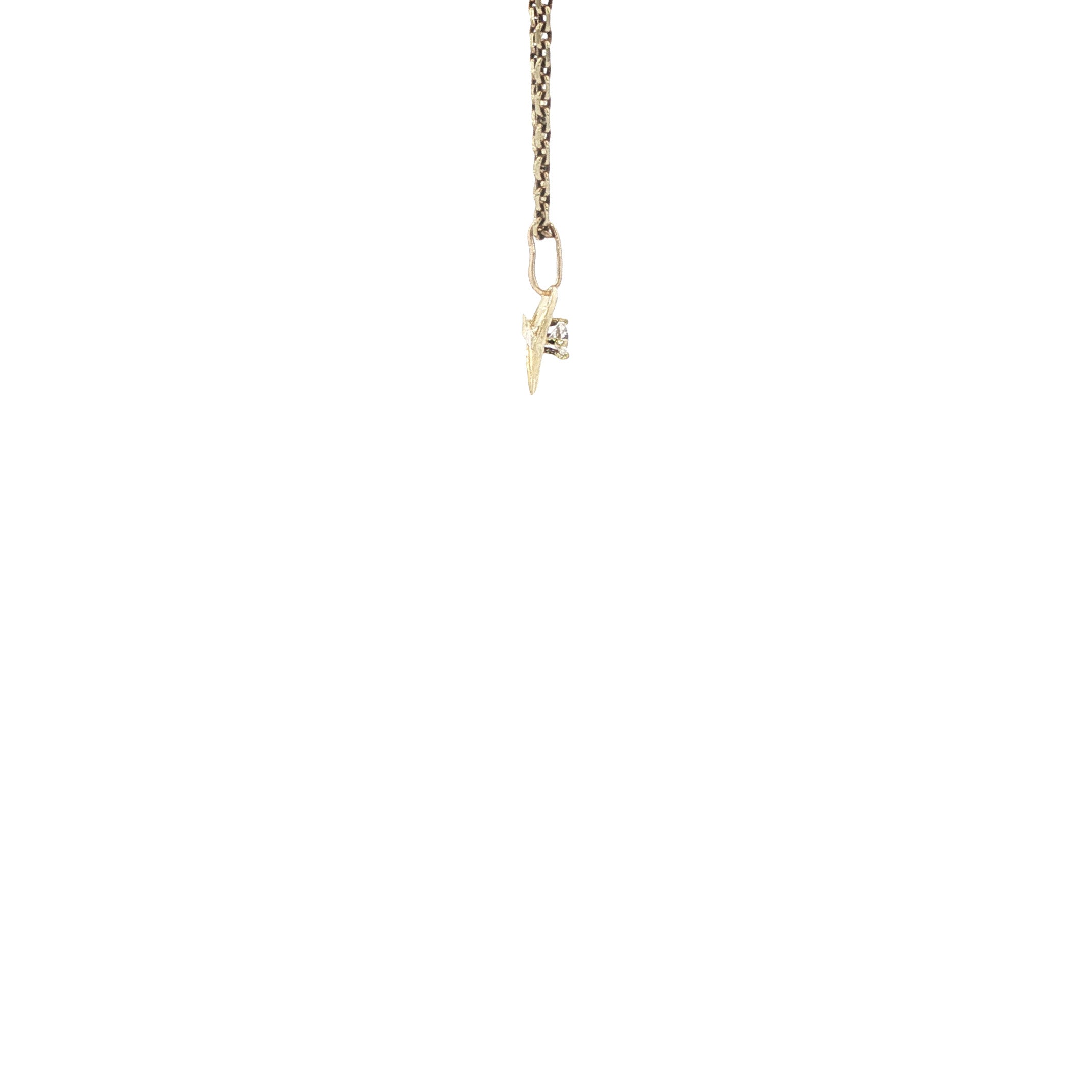 14 karat gold heart pendant with zirconia