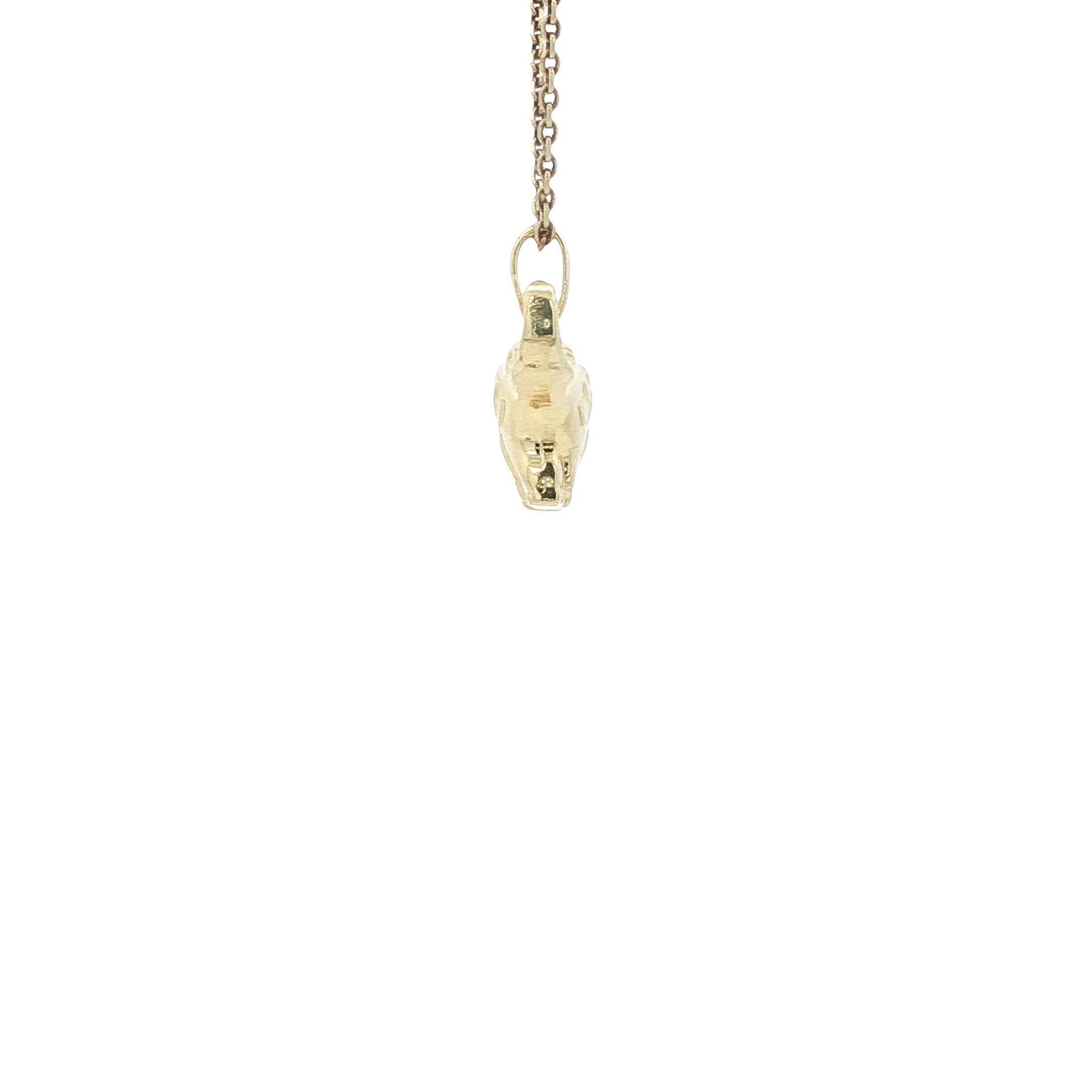 14-karat gold elephant pendant