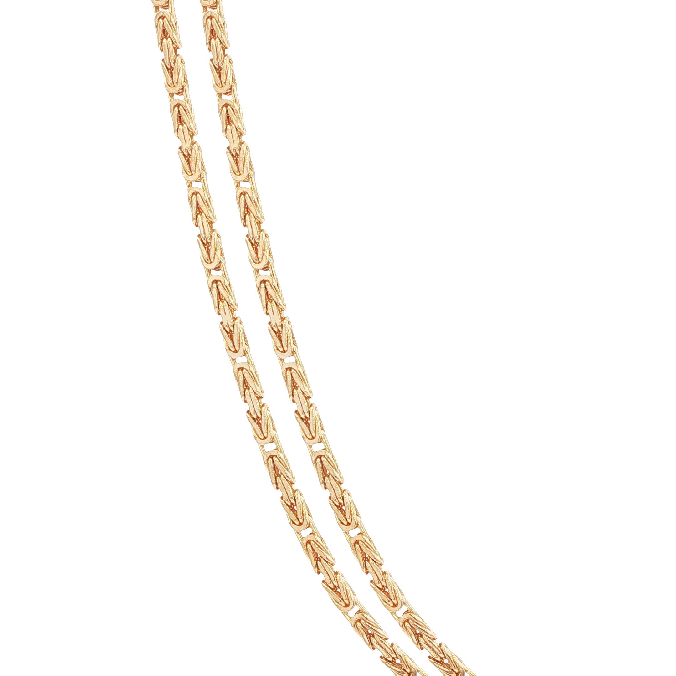 Gouden konings collier 80 cm 14 karaat