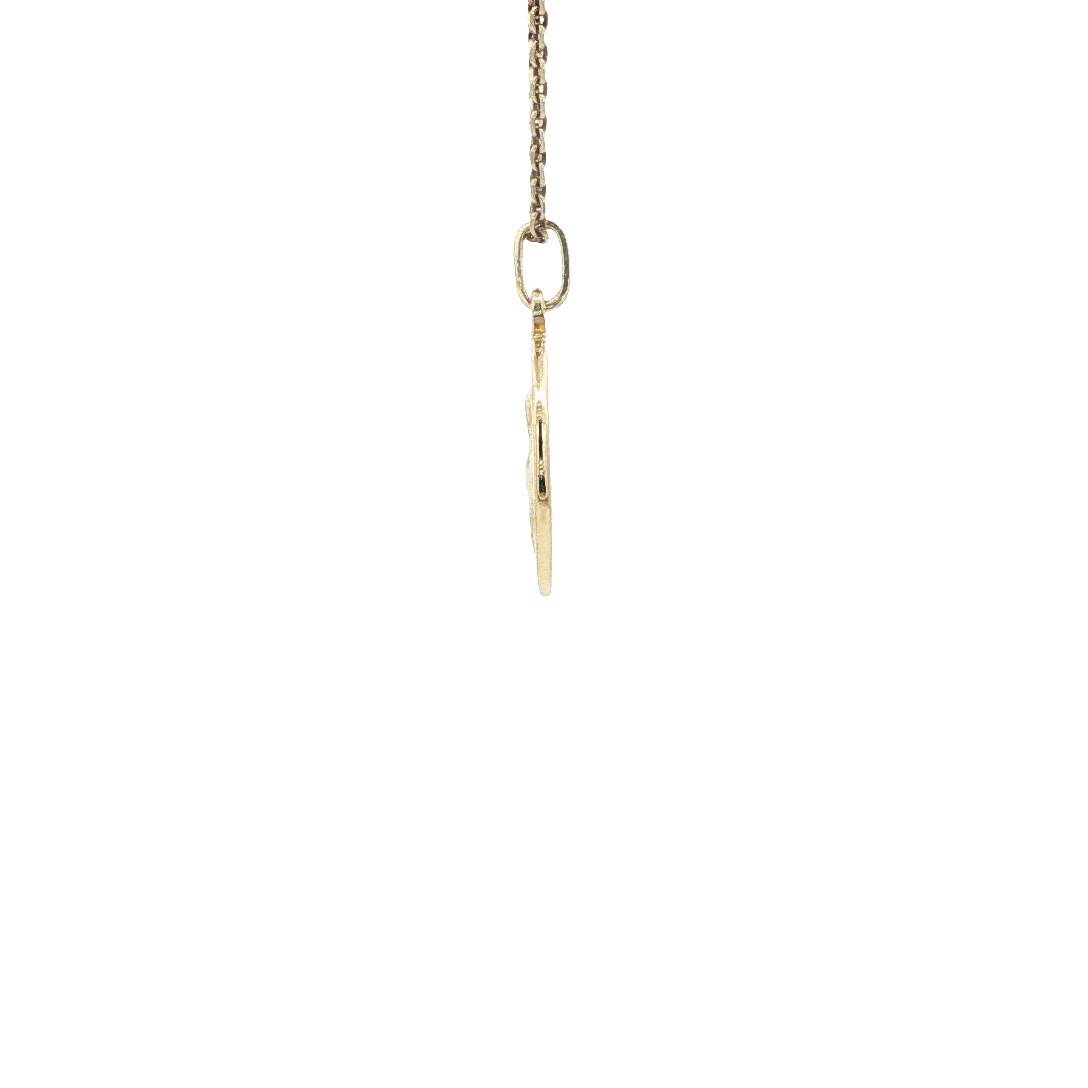 14 karat gold pendant with Jesus and Mary