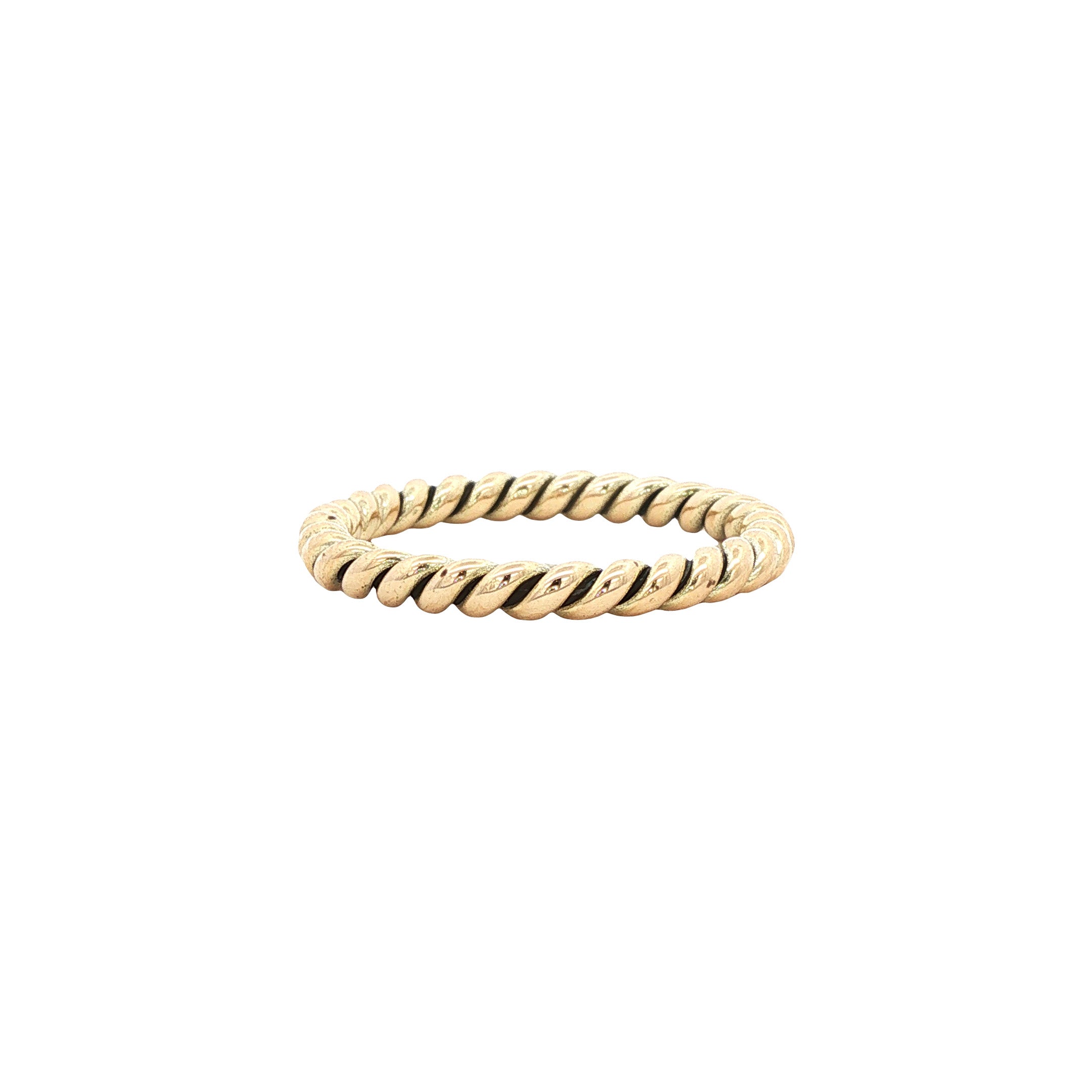 Gouden getordeerde ring 14 karaat