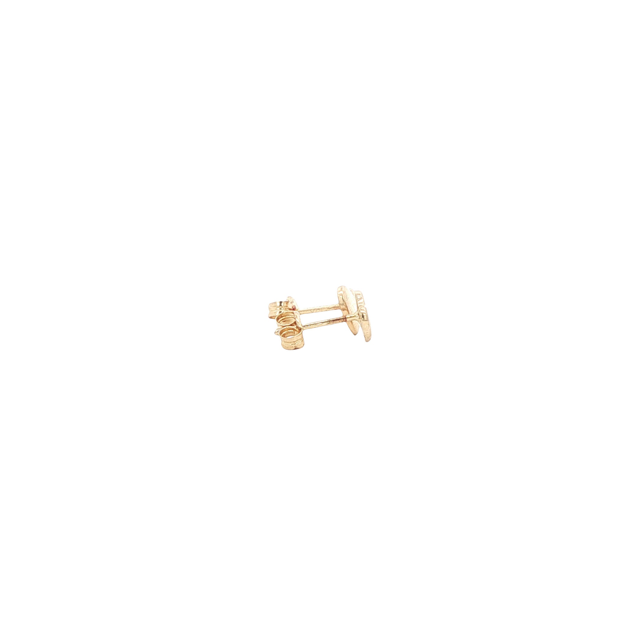 Gouden oorstekers hart 14 karaat