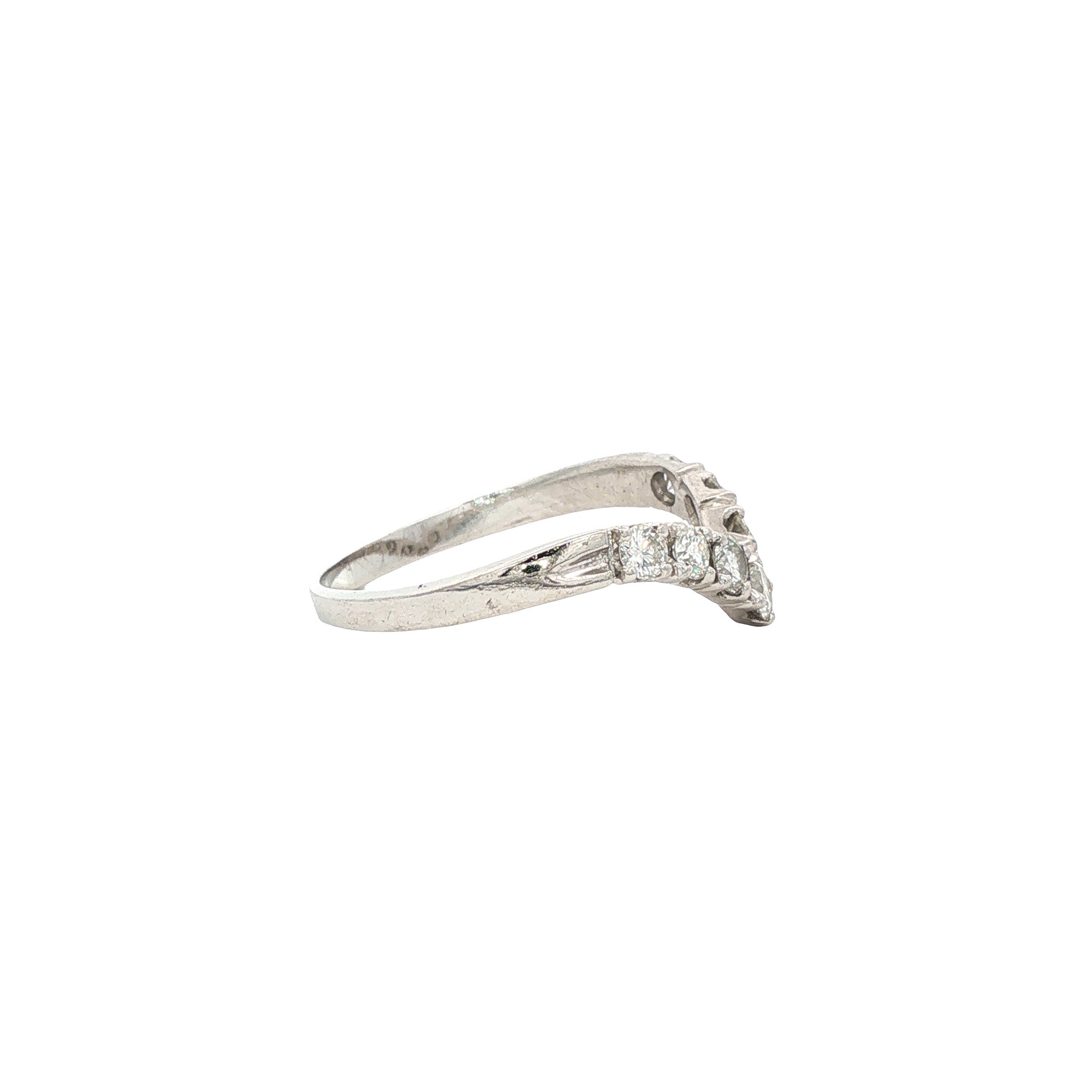 Witgouden ring met diamant 14 karaat