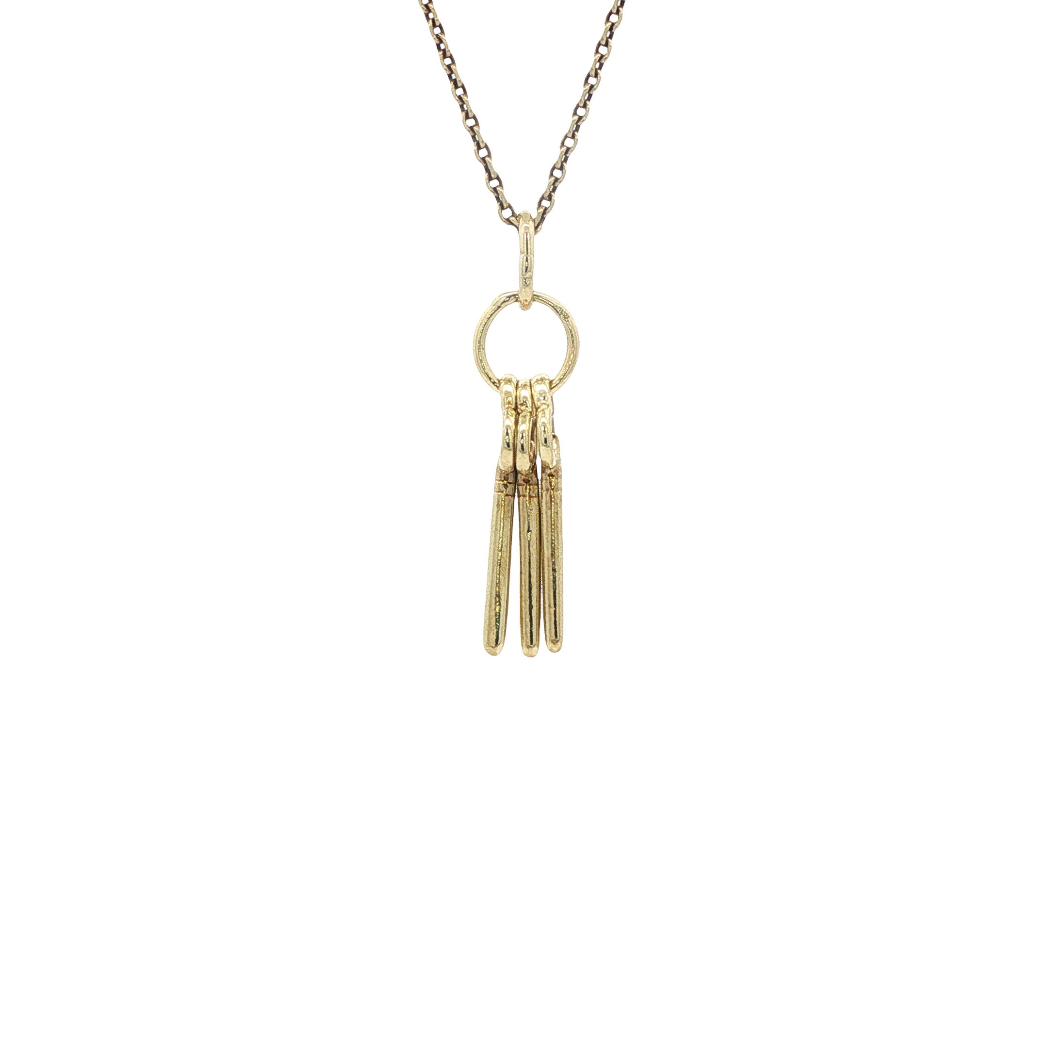 Gouden hanger met sleutels 14 karaat