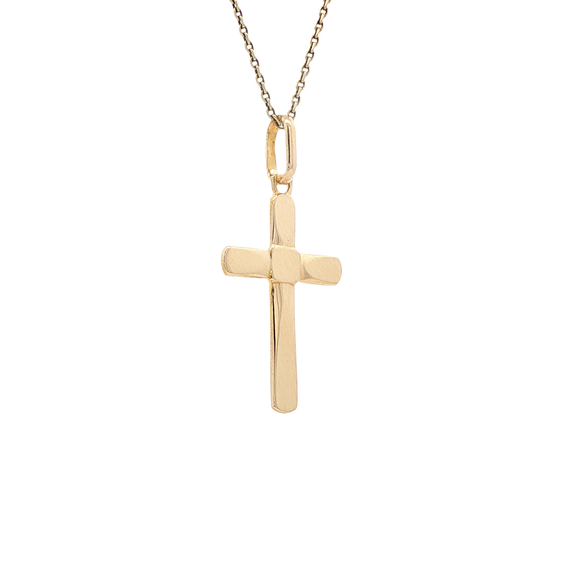 Gouden hanger kruis 14 karaat