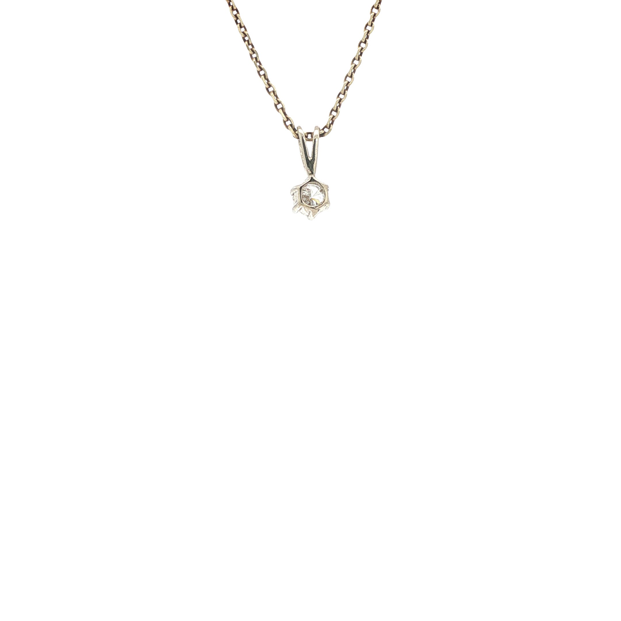 14-karat white gold pendant with diamond