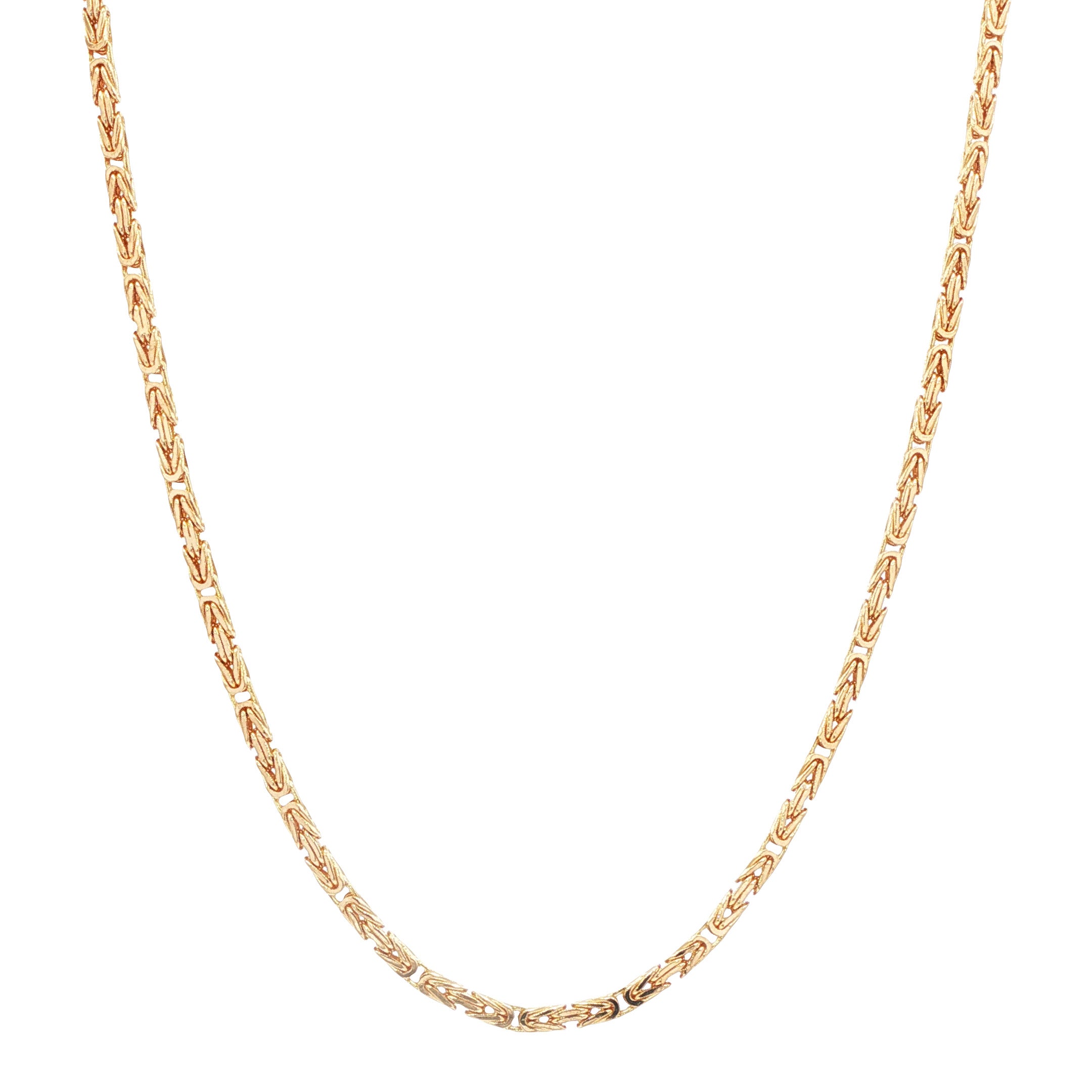 Gouden konings collier 80 cm 14 karaat