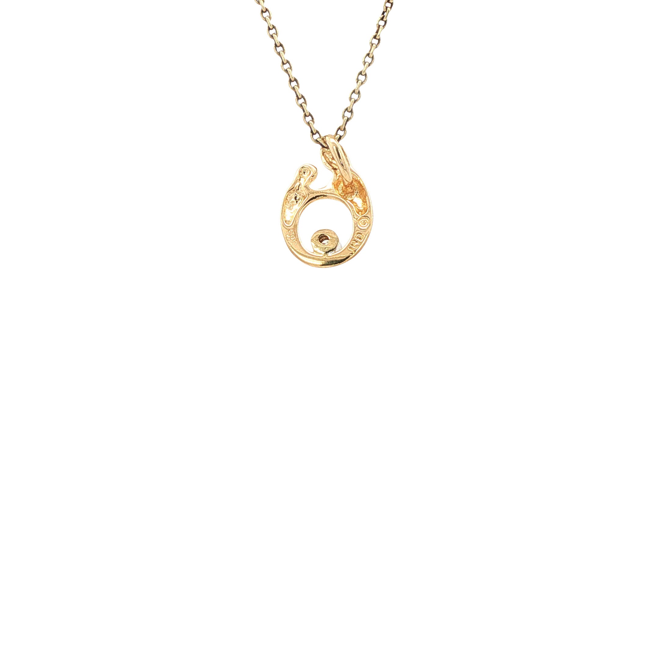 Gouden moeder kind hanger met diamant 14 karaat