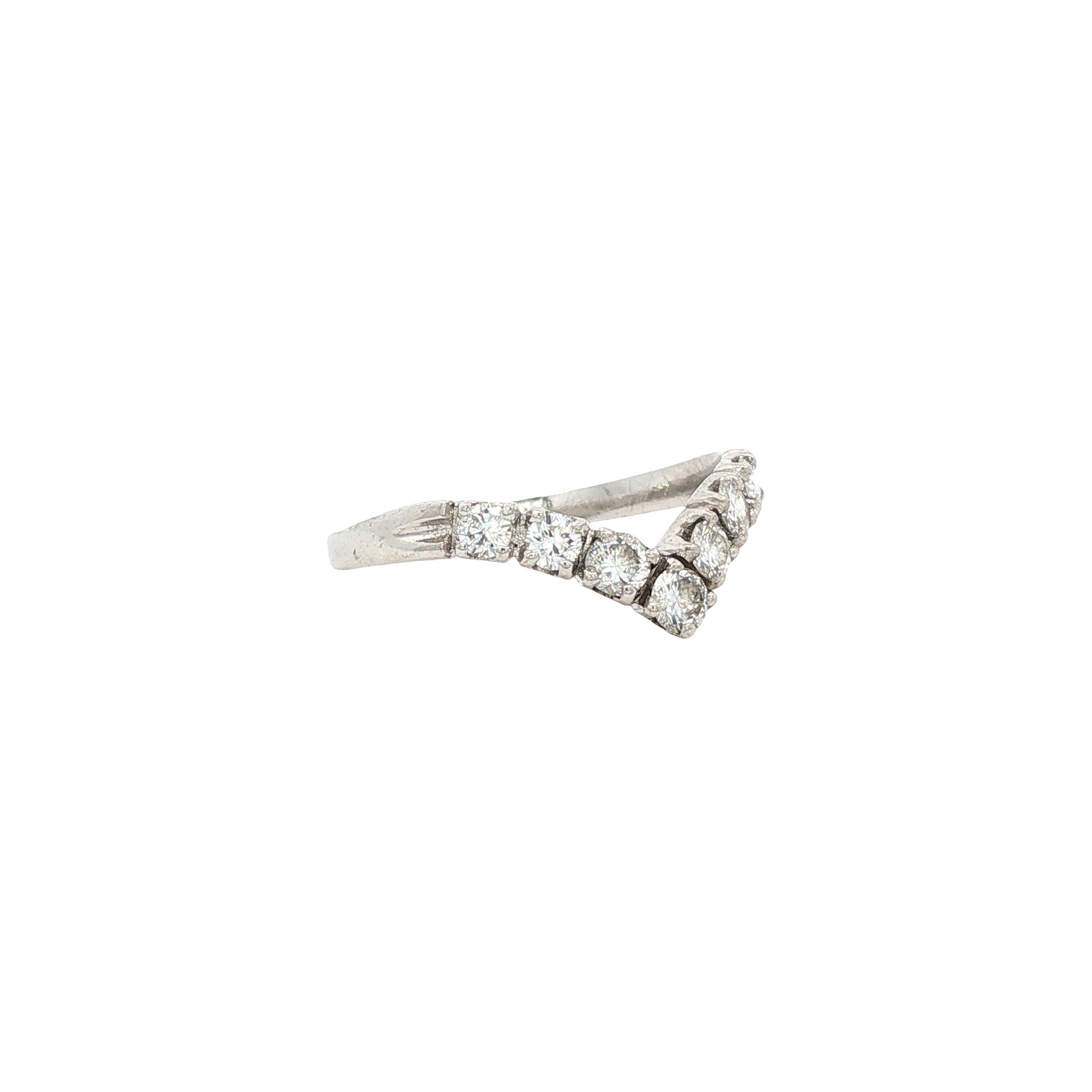 Witgouden ring met diamant 14 karaat