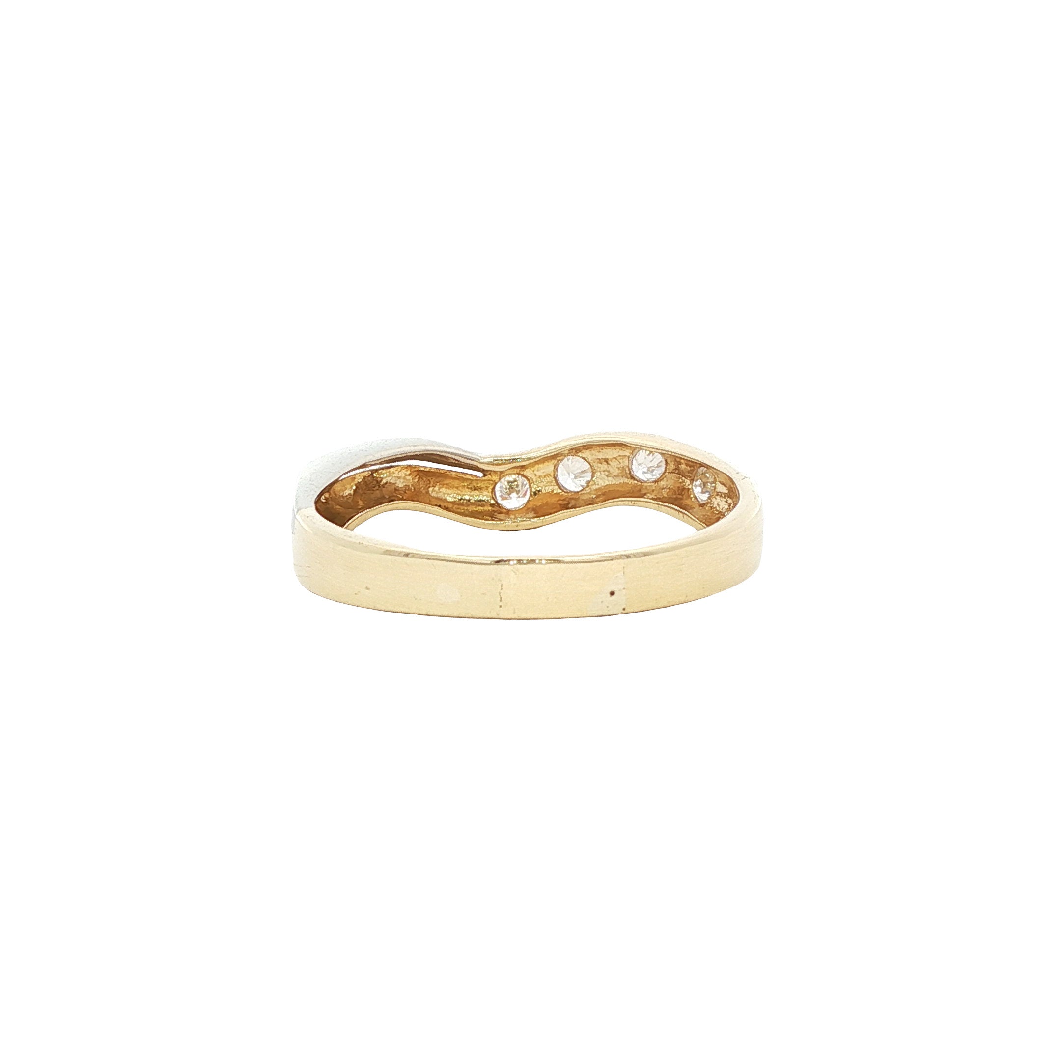 Gouden ring met zirkonia 14 karaat