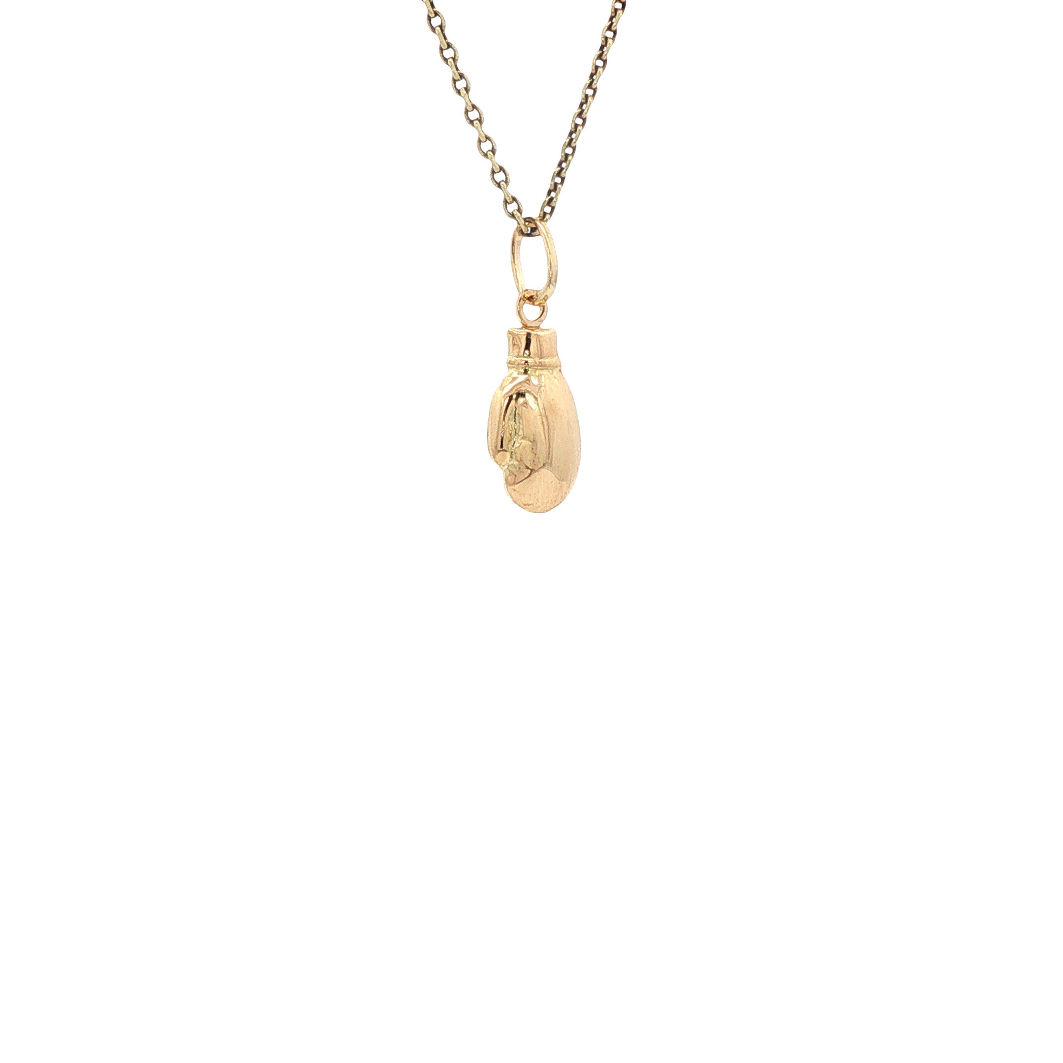 Gouden hanger boks handschoen 14 karaat
