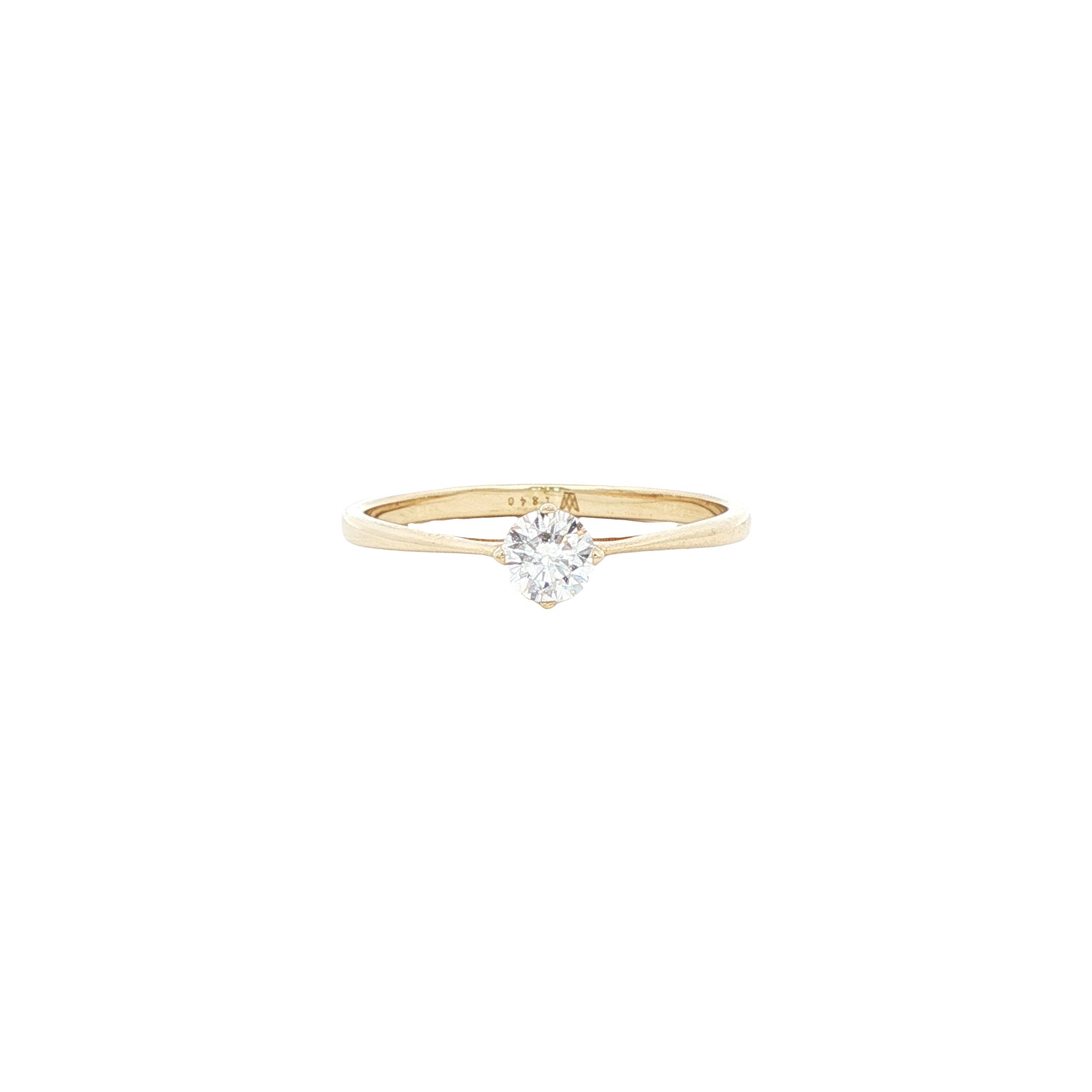 Gouden ring met diamant 14 karaat
