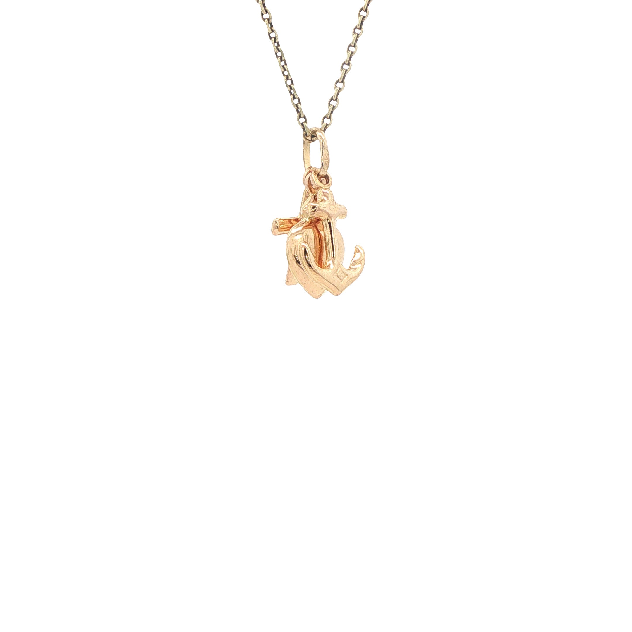 Gouden hanger geloof, hoop en liefde 14 karaat