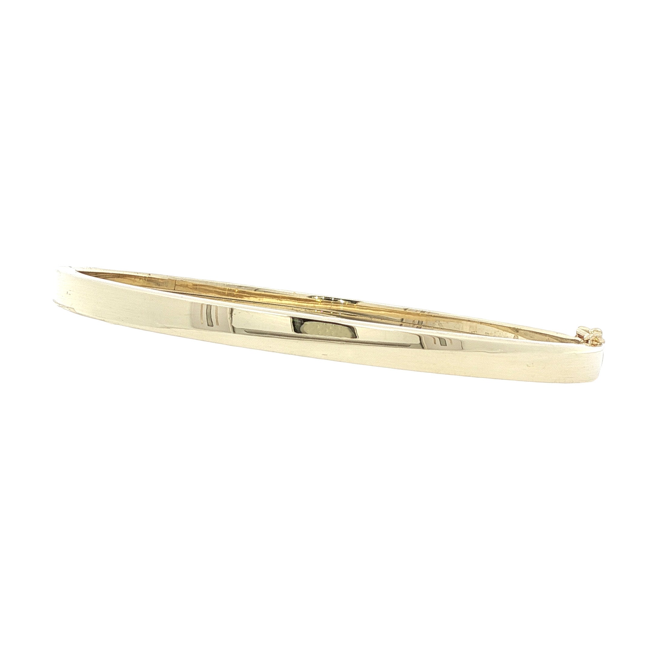 Gouden gladde bangle 14 karaat