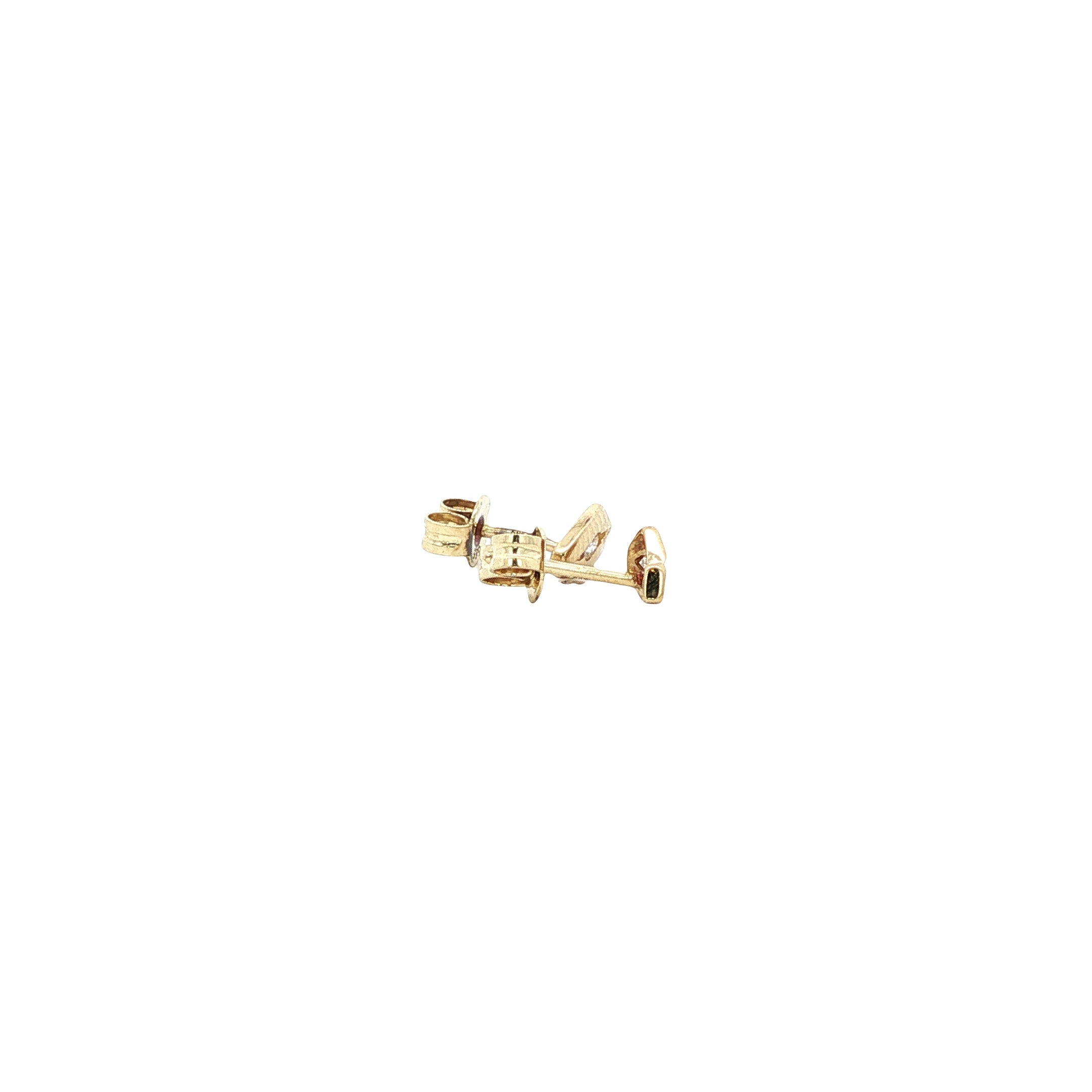 Gouden oorstekers zirkonia 14 karaat