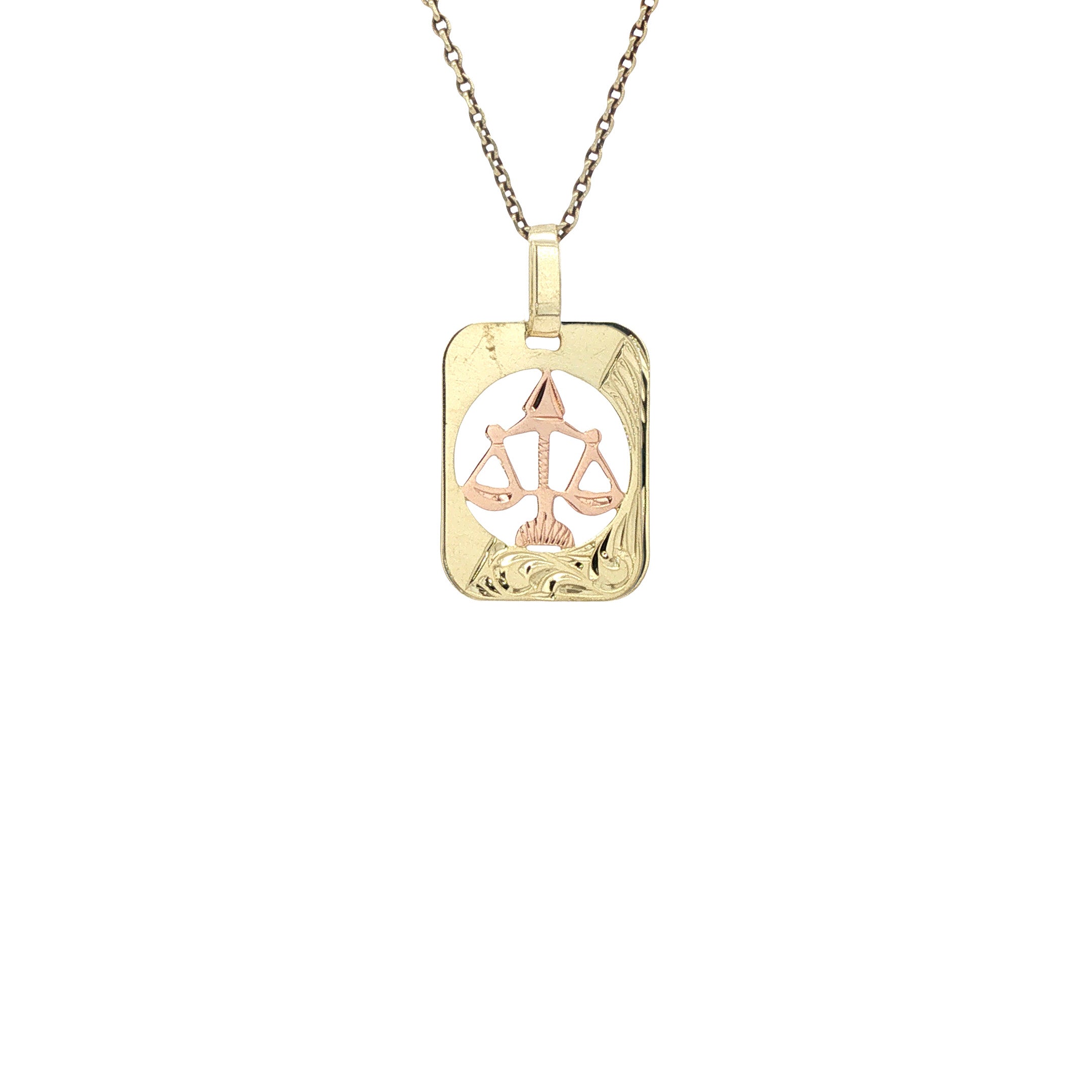 Gouden sterrenbeeld hanger weegschaal 14 karaat
