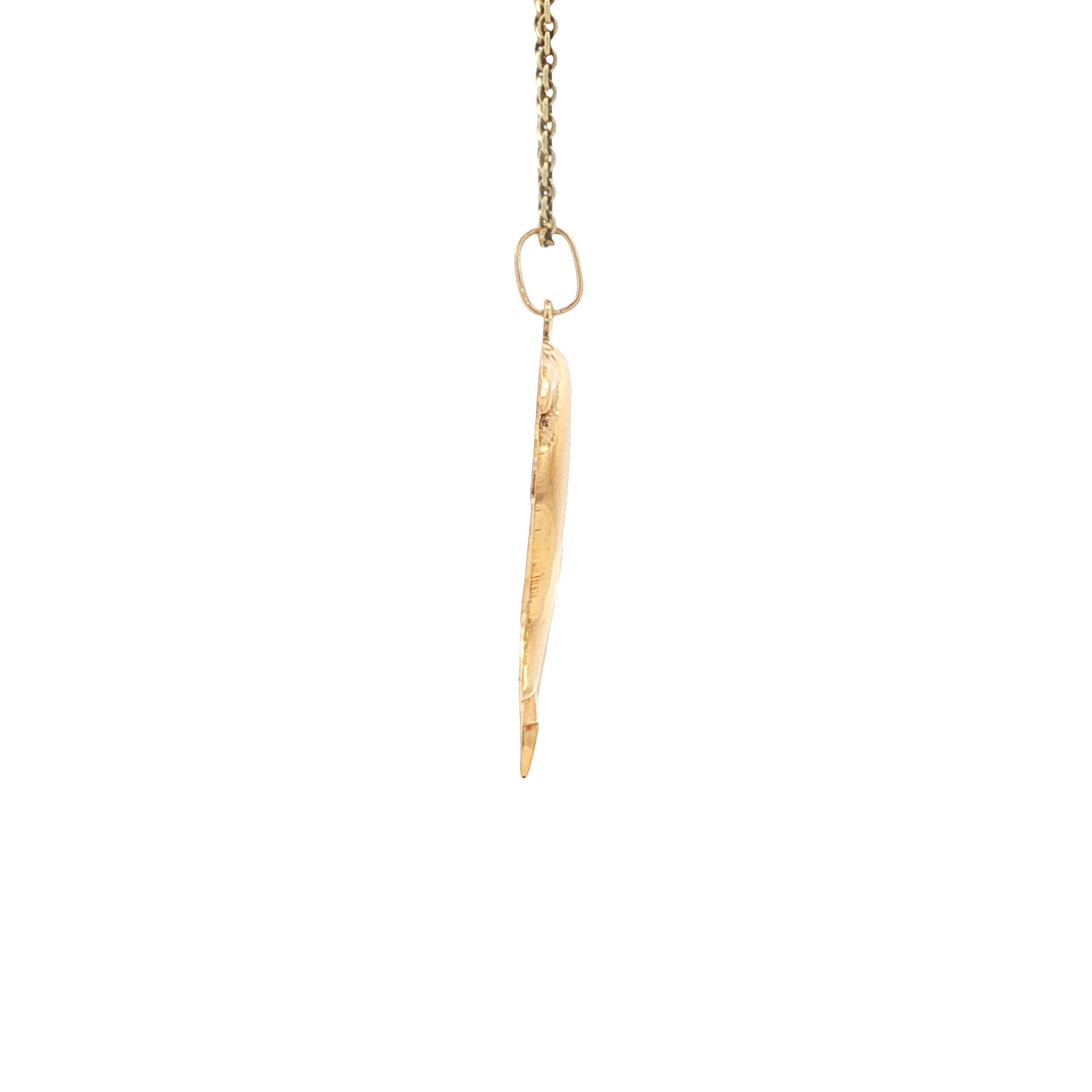 18-karat gold pendant with dolphins