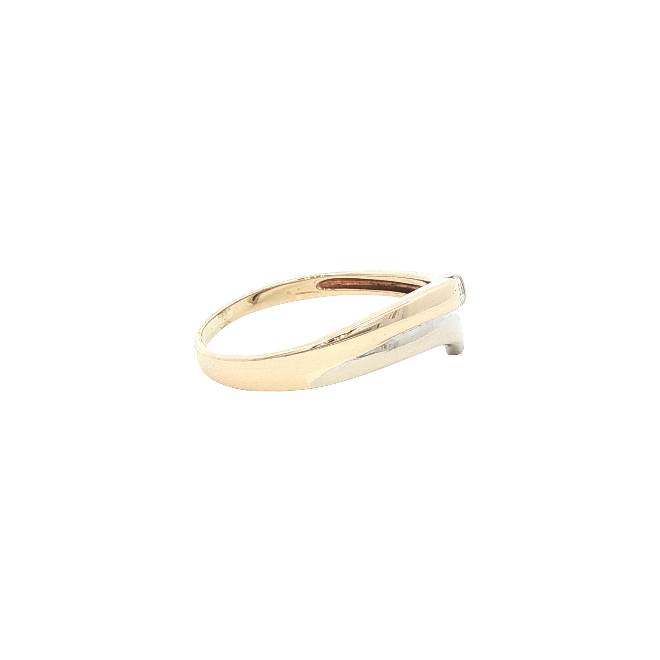 Gouden ring met diamant 14 karaat