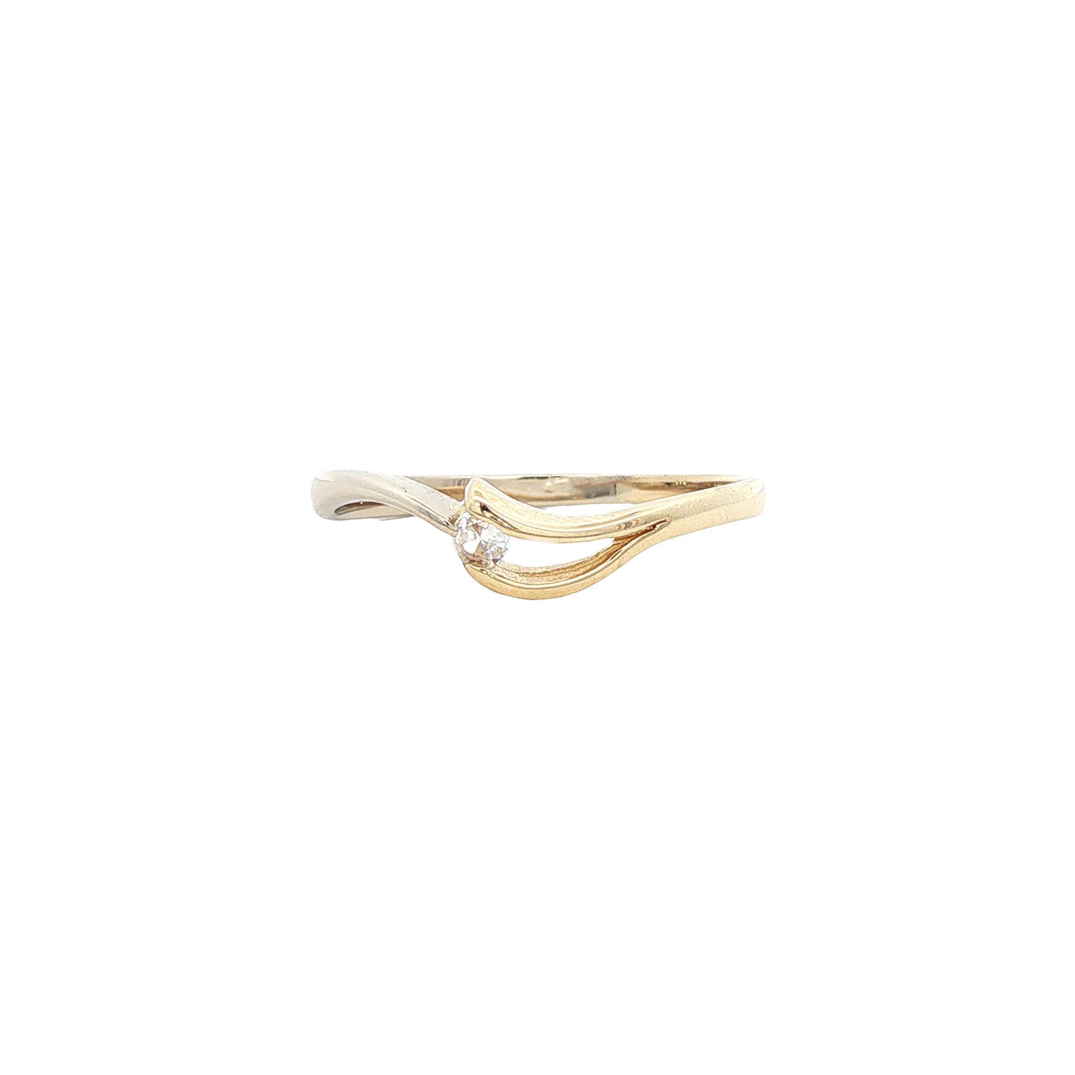 Gouden ring zirkonia 14 karaat
