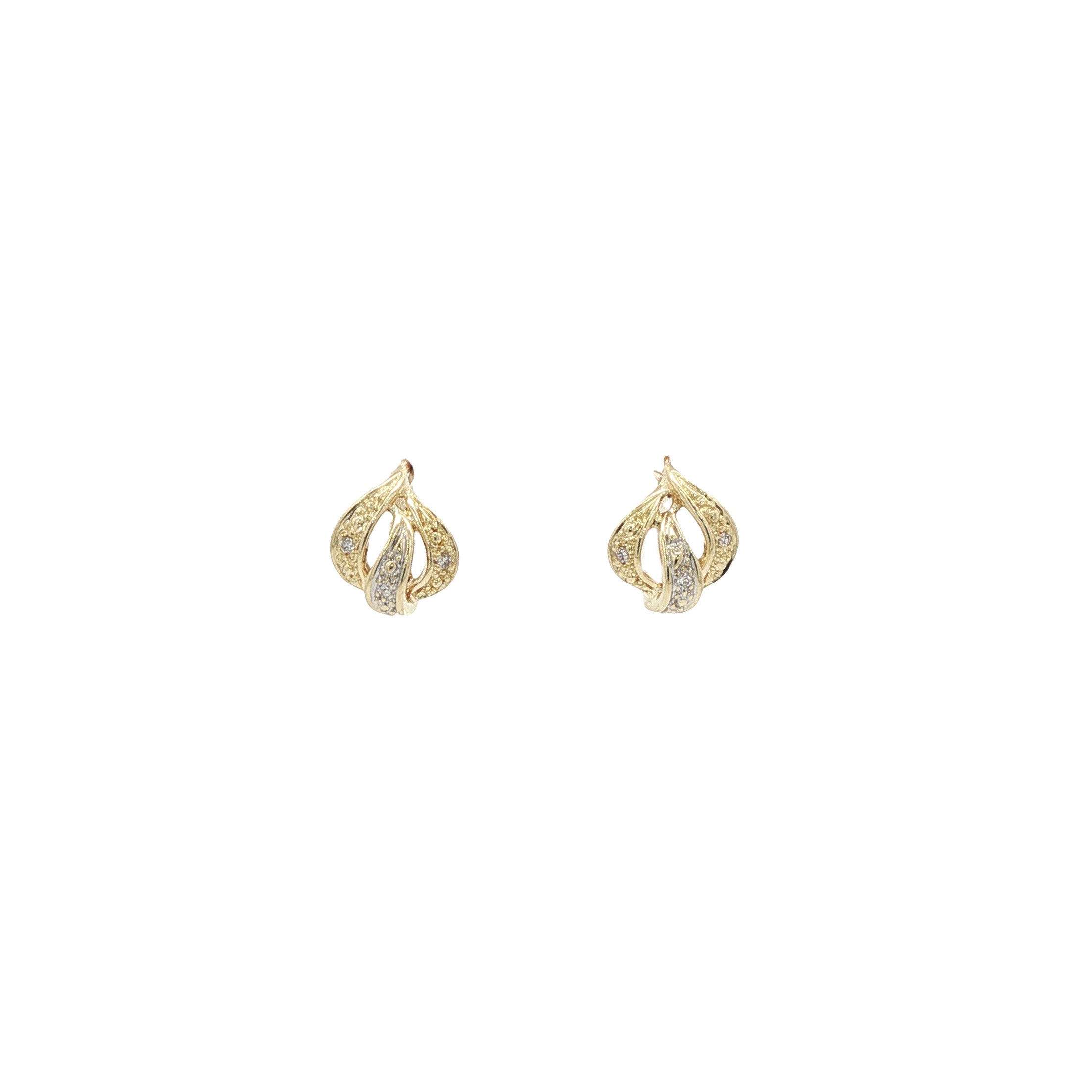 14-karat gold earrings with diamond