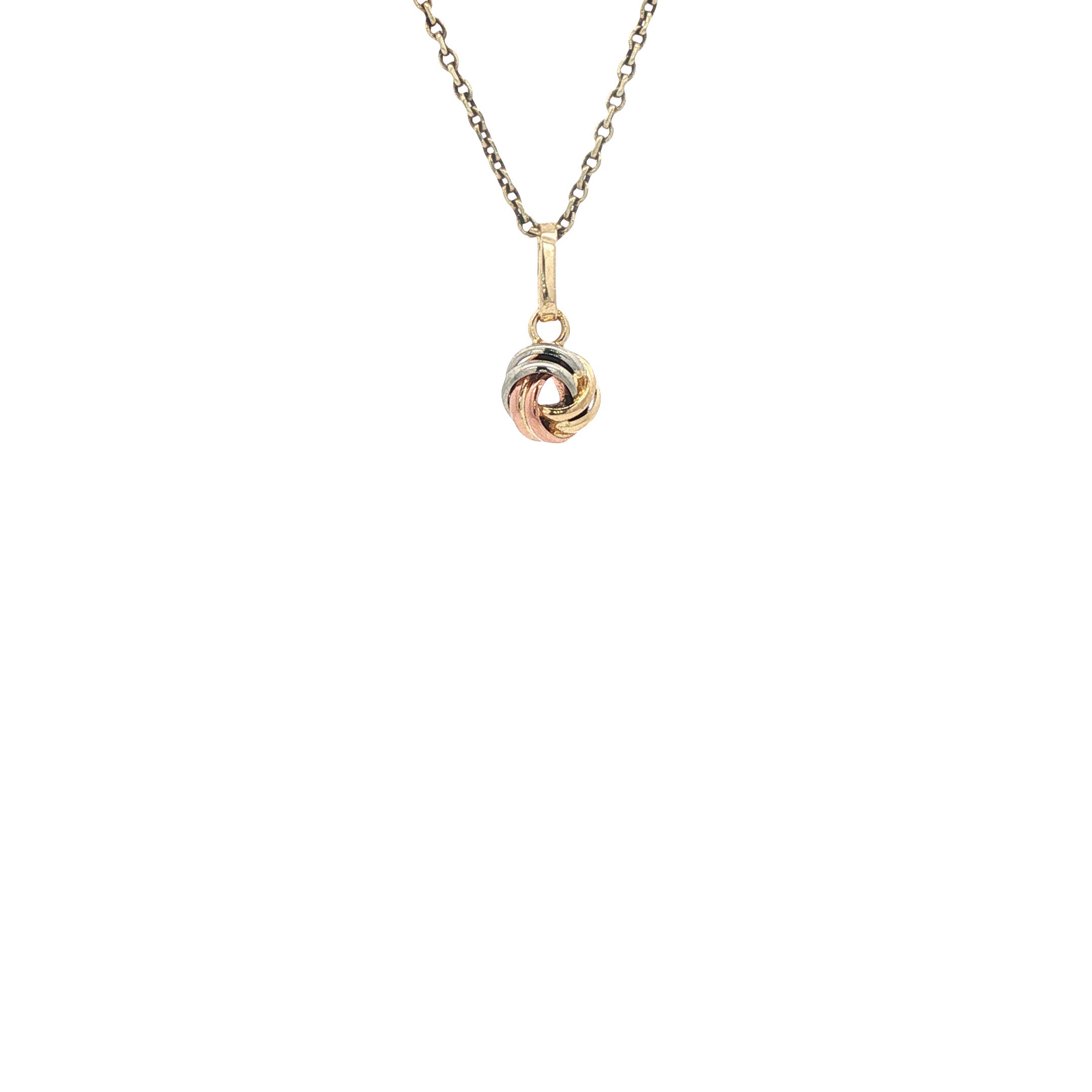 Tricolour gouden hanger 14 karaat