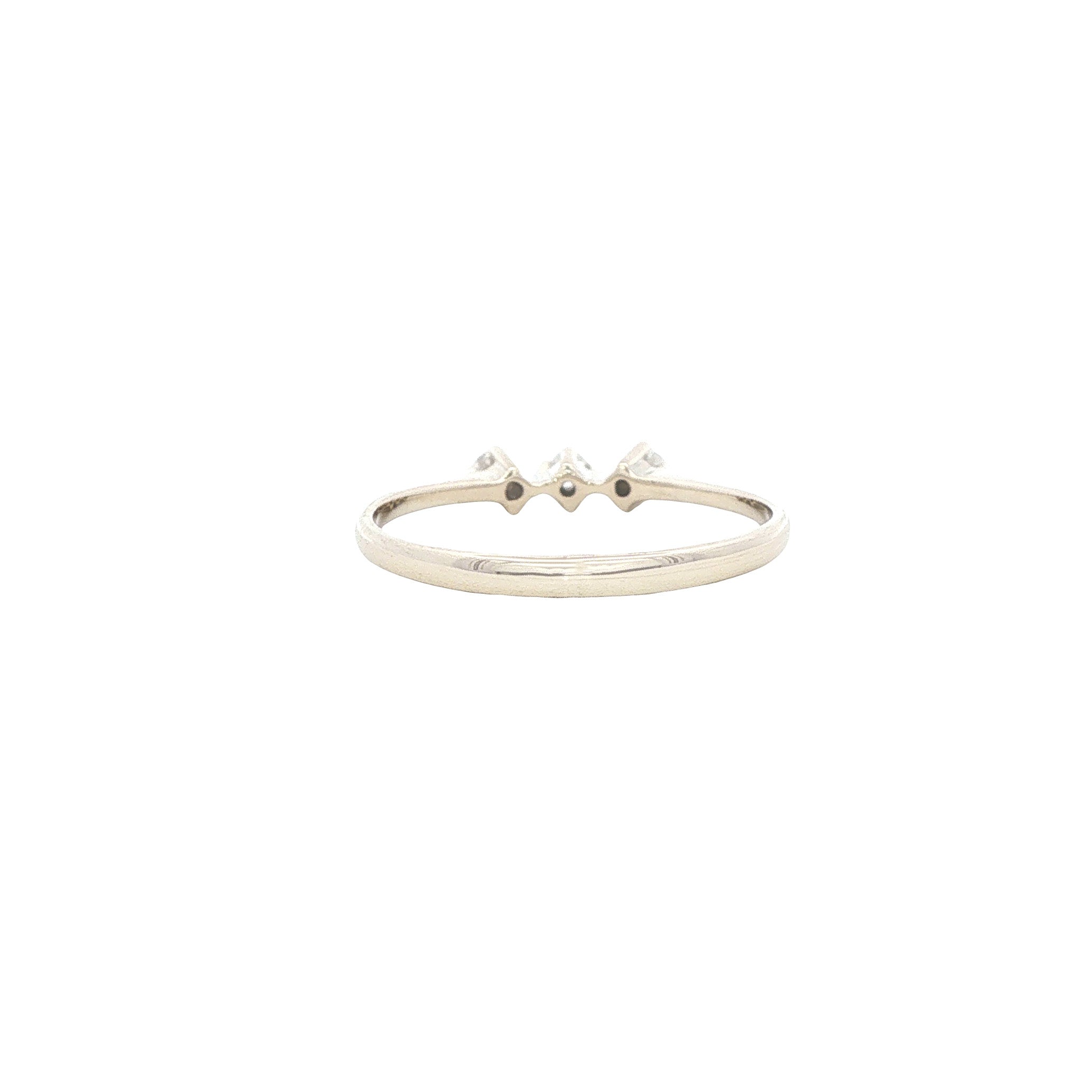 Witgouden ring met diamant 14 karaat