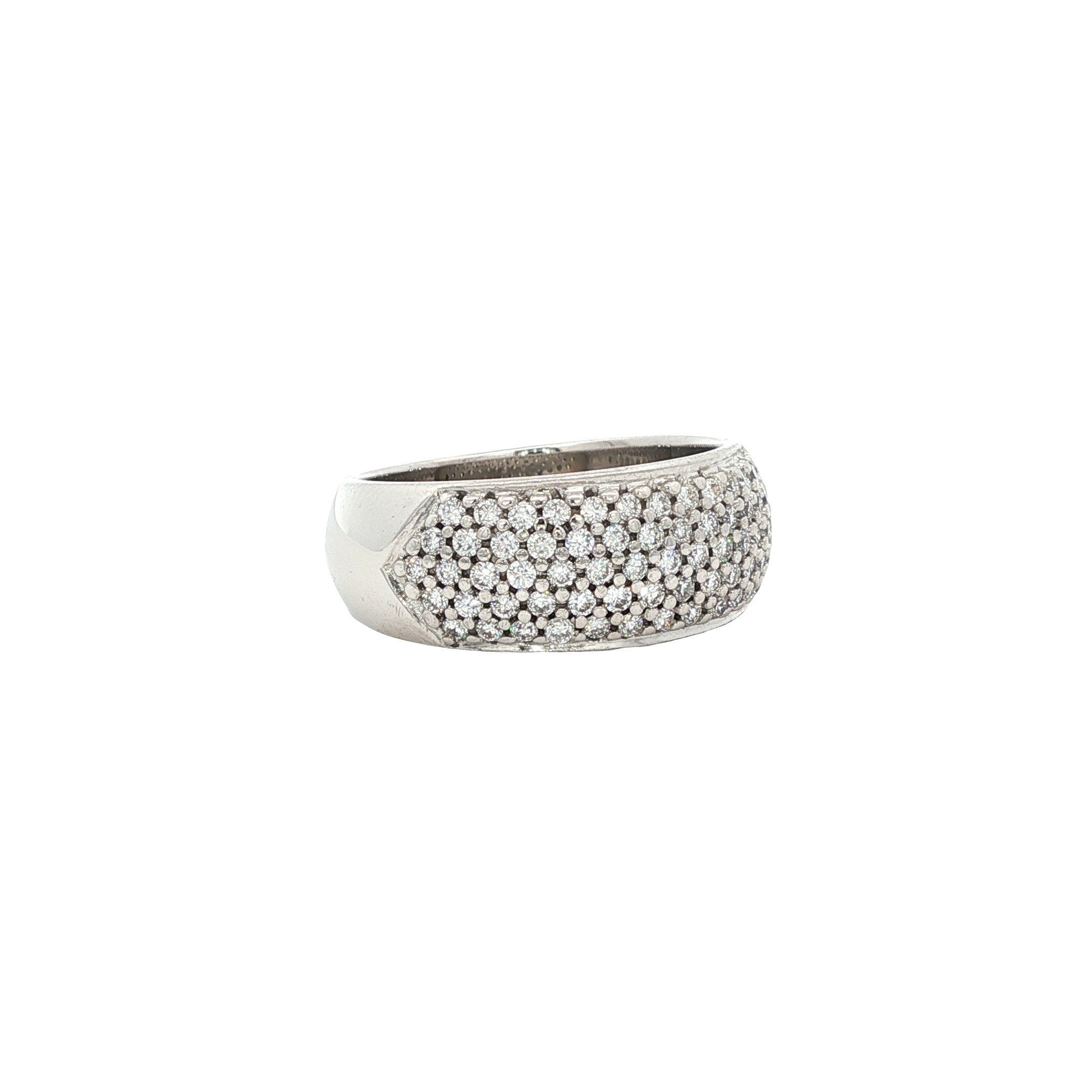 Witgouden ring met diamant 18 karaat