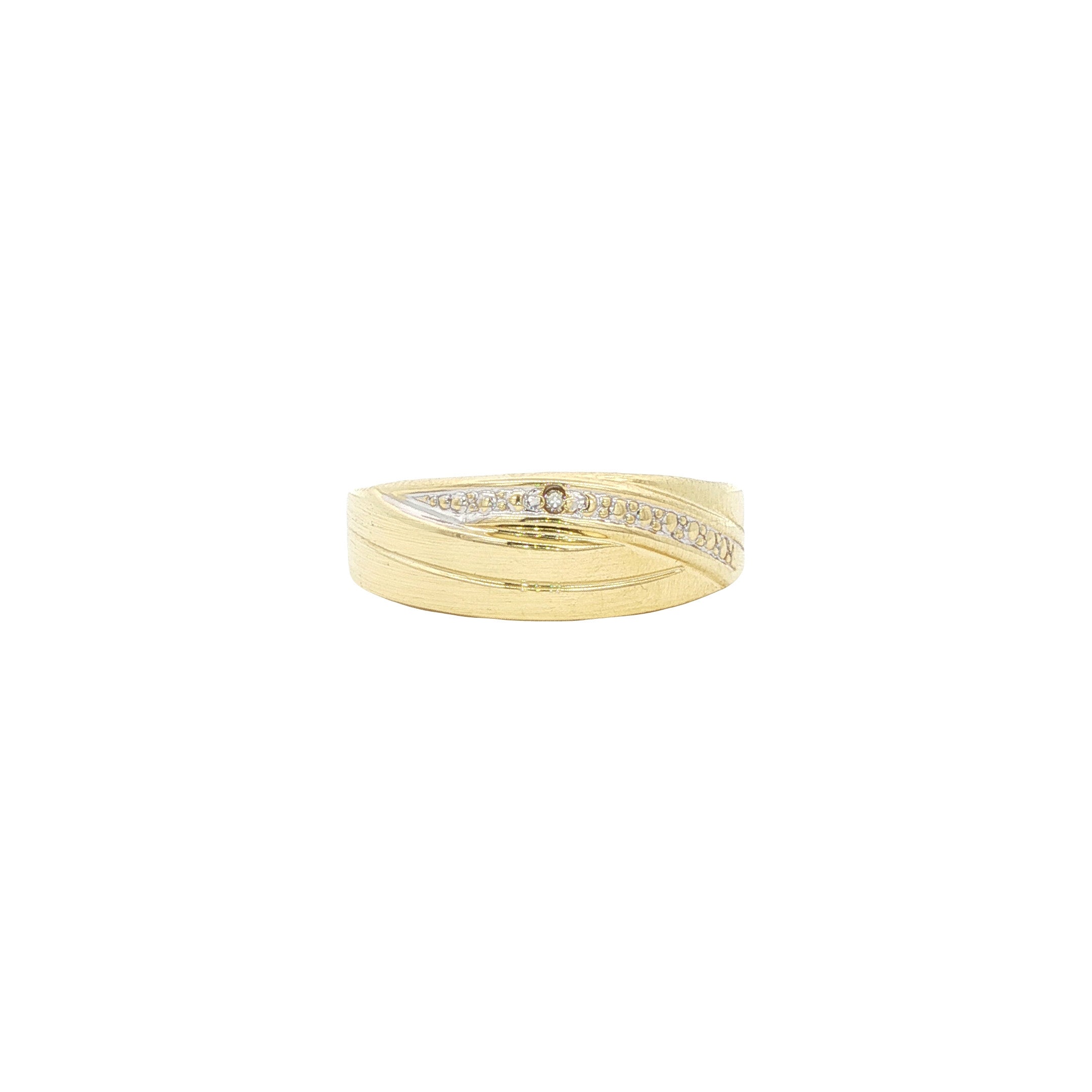 Gouden ring met diamant 14 karaat