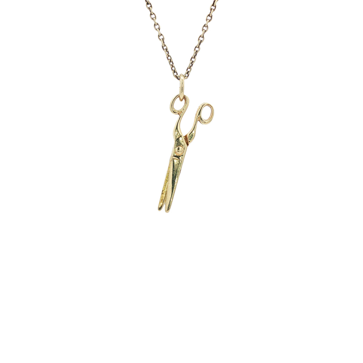 Gouden hanger schaar 14 karaat