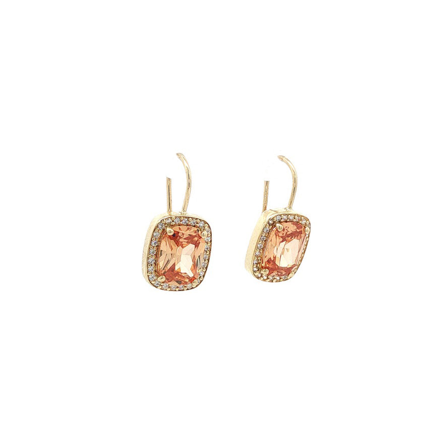 Gouden oorhangers met zirkonia van Blush 14 karaat