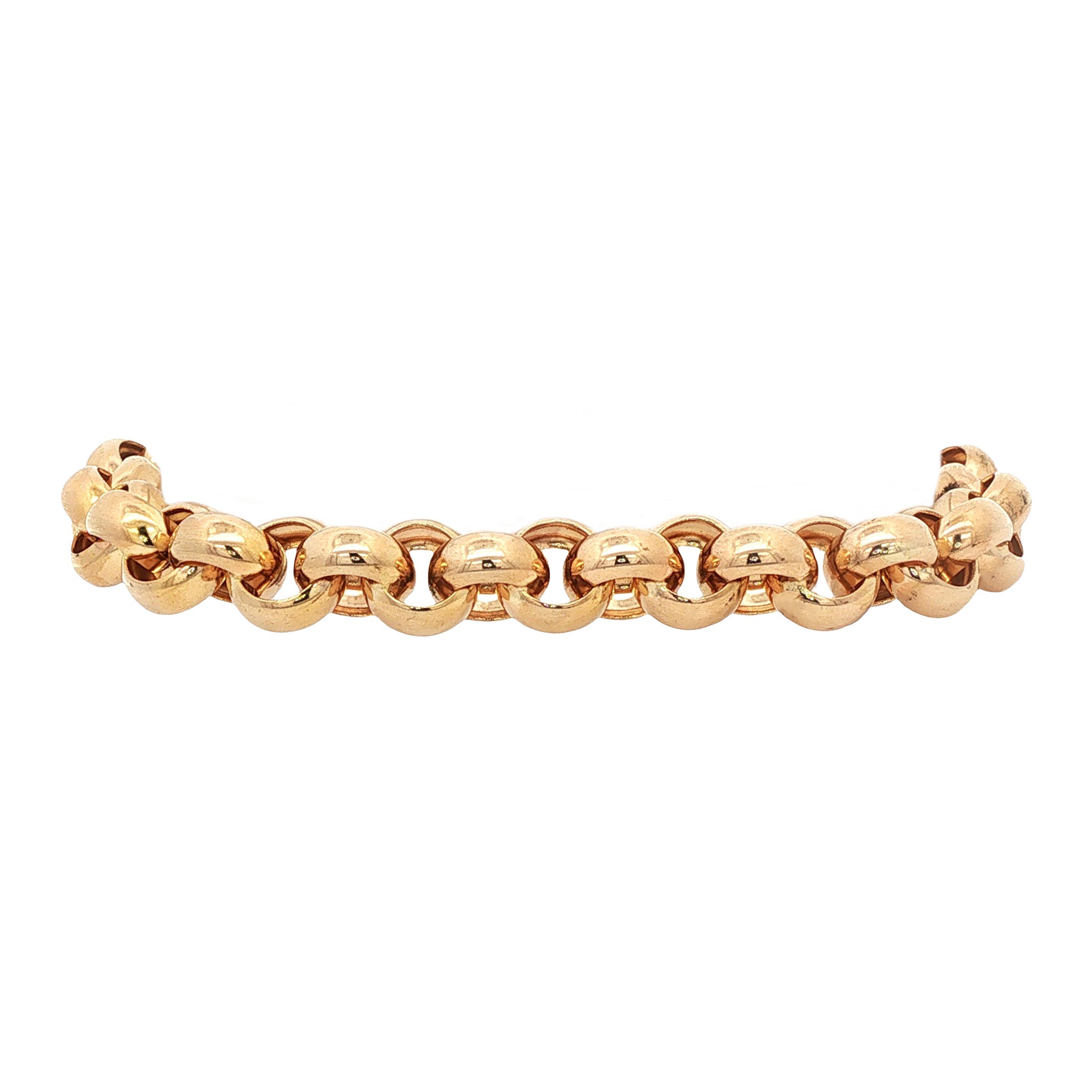 Gouden jasseron armband 19 cm 14 karaat