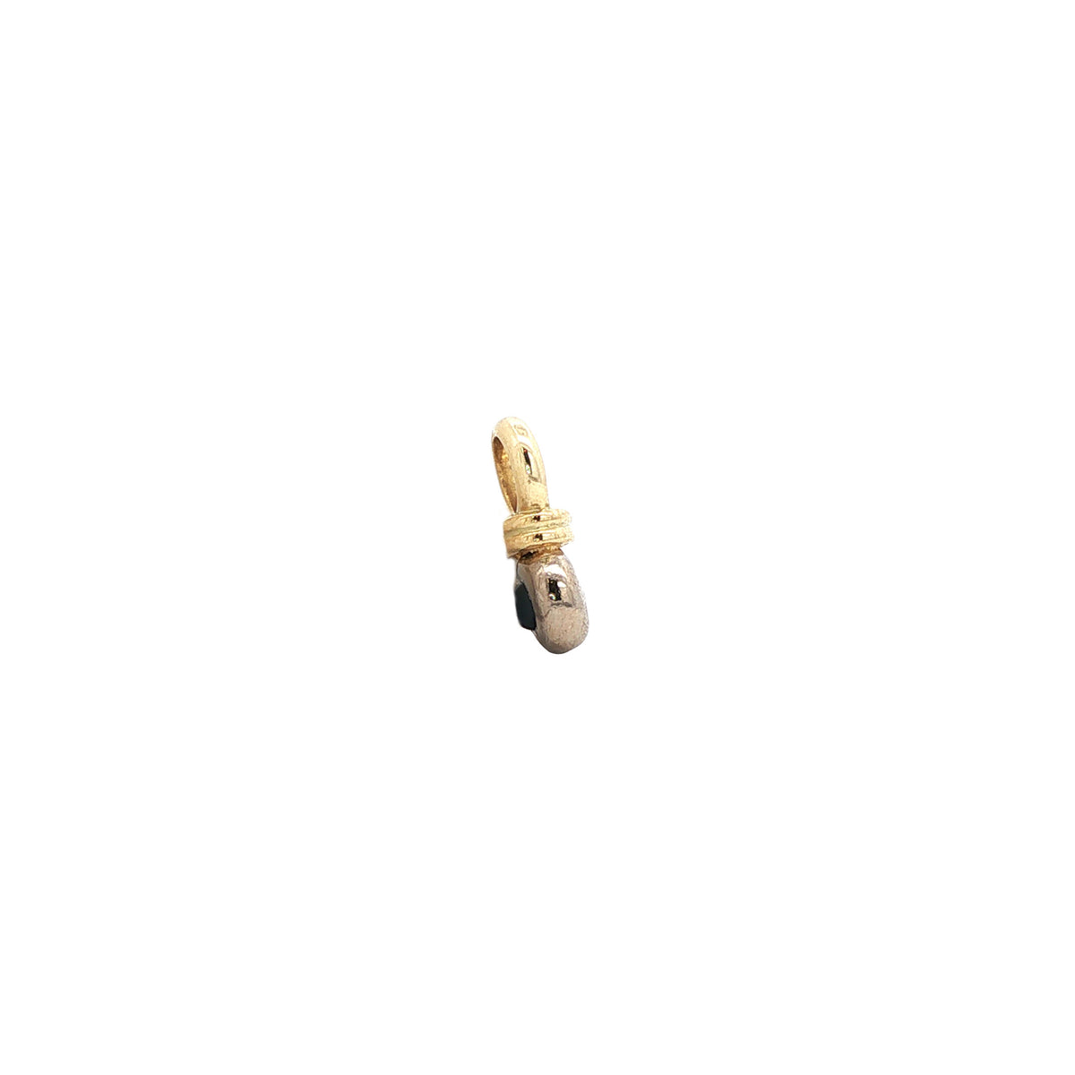 14-karat gold pendants with sapphire and diamond