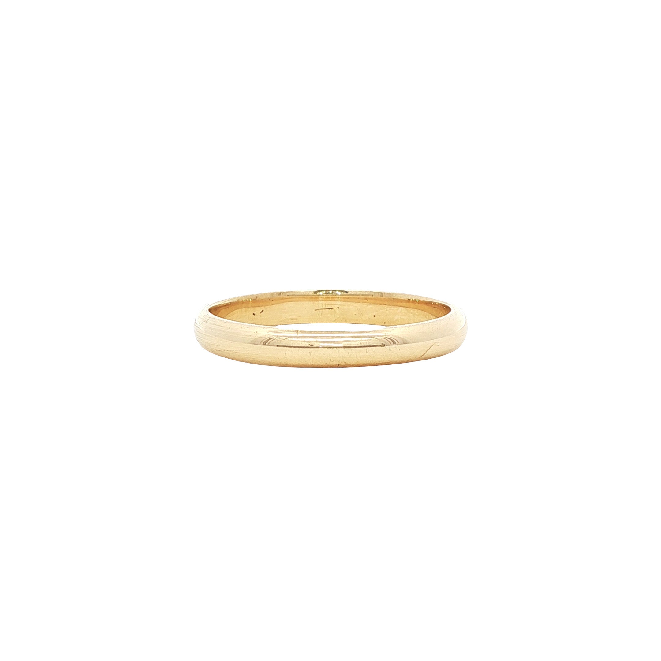 Gouden gladde ring 14 karaat