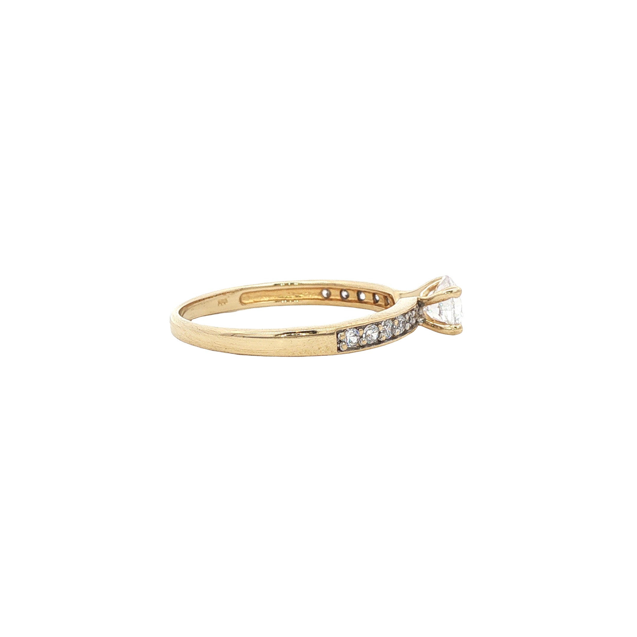 Gouden ring zirkonia 14 karaat