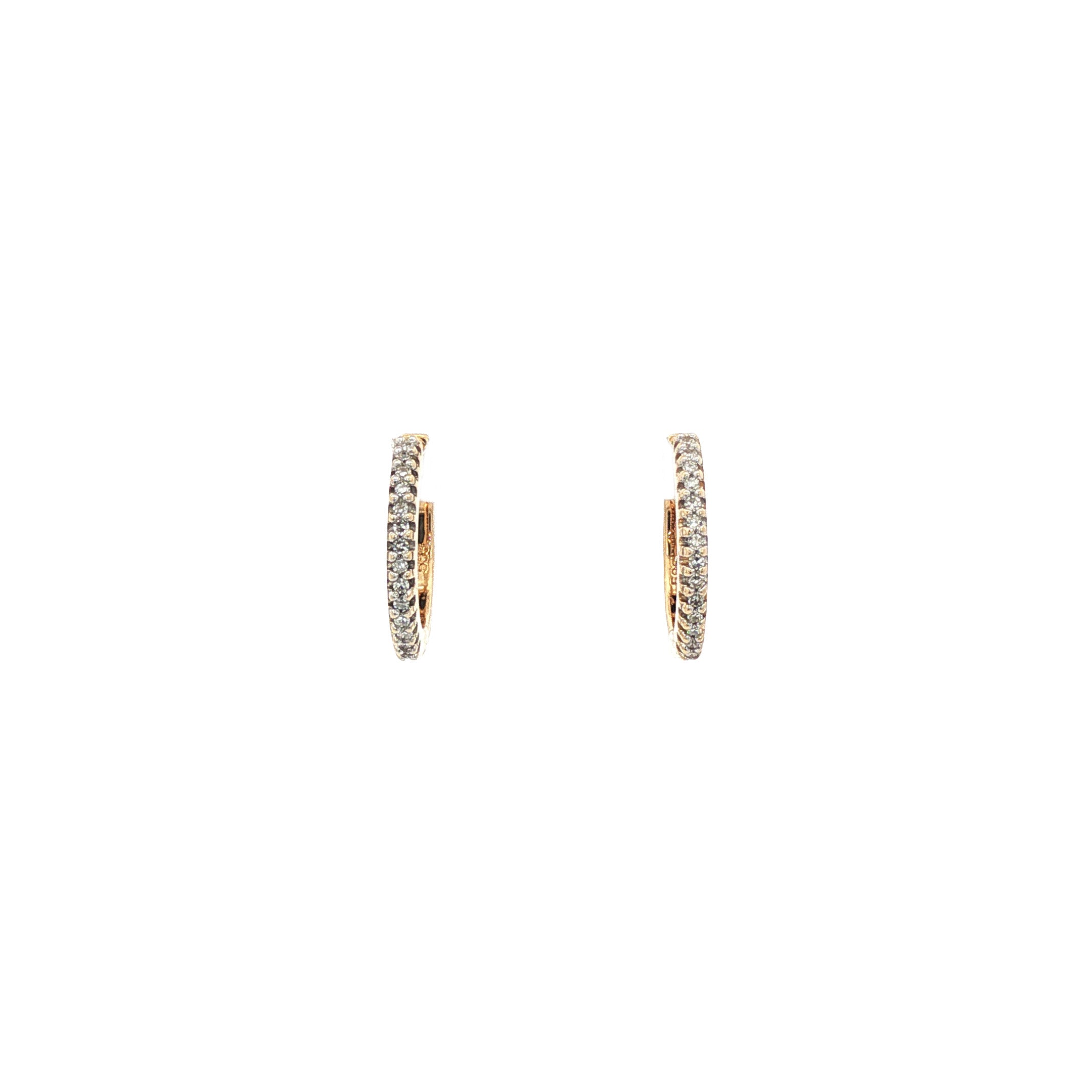 Gouden oorringen diamant 14 karaat