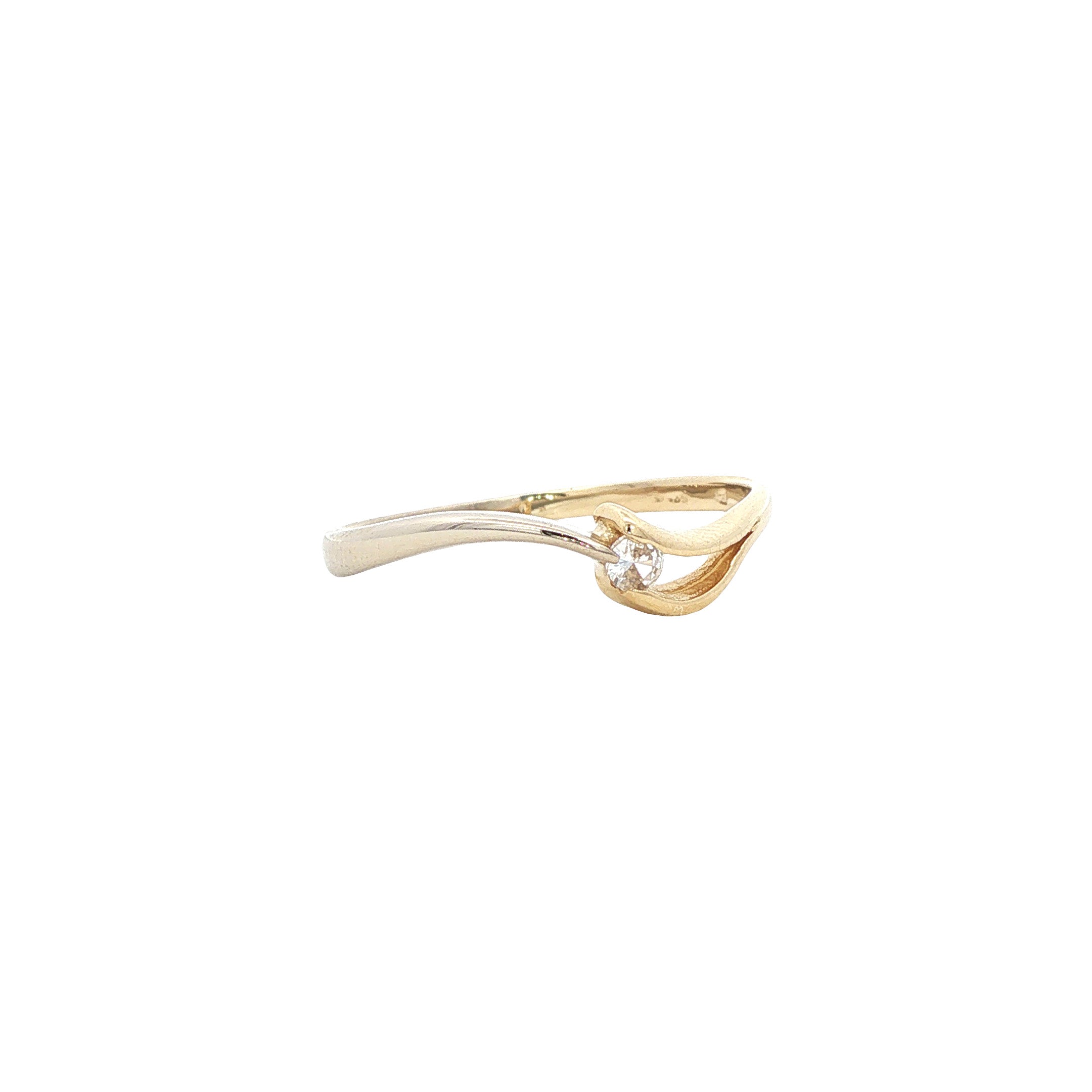 Gouden ring zirkonia 14 karaat