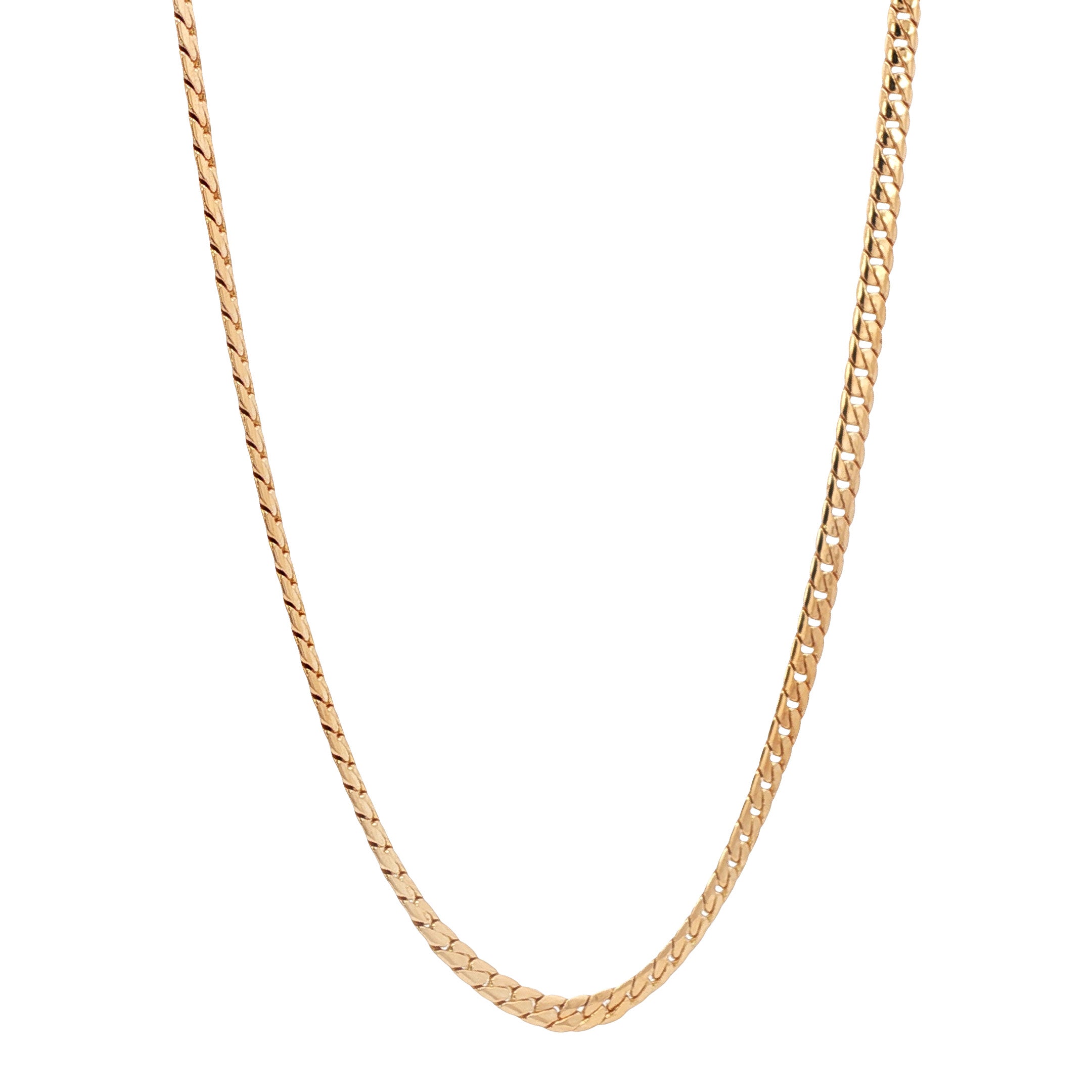 14-karat gold gourmet necklace, 47 cm